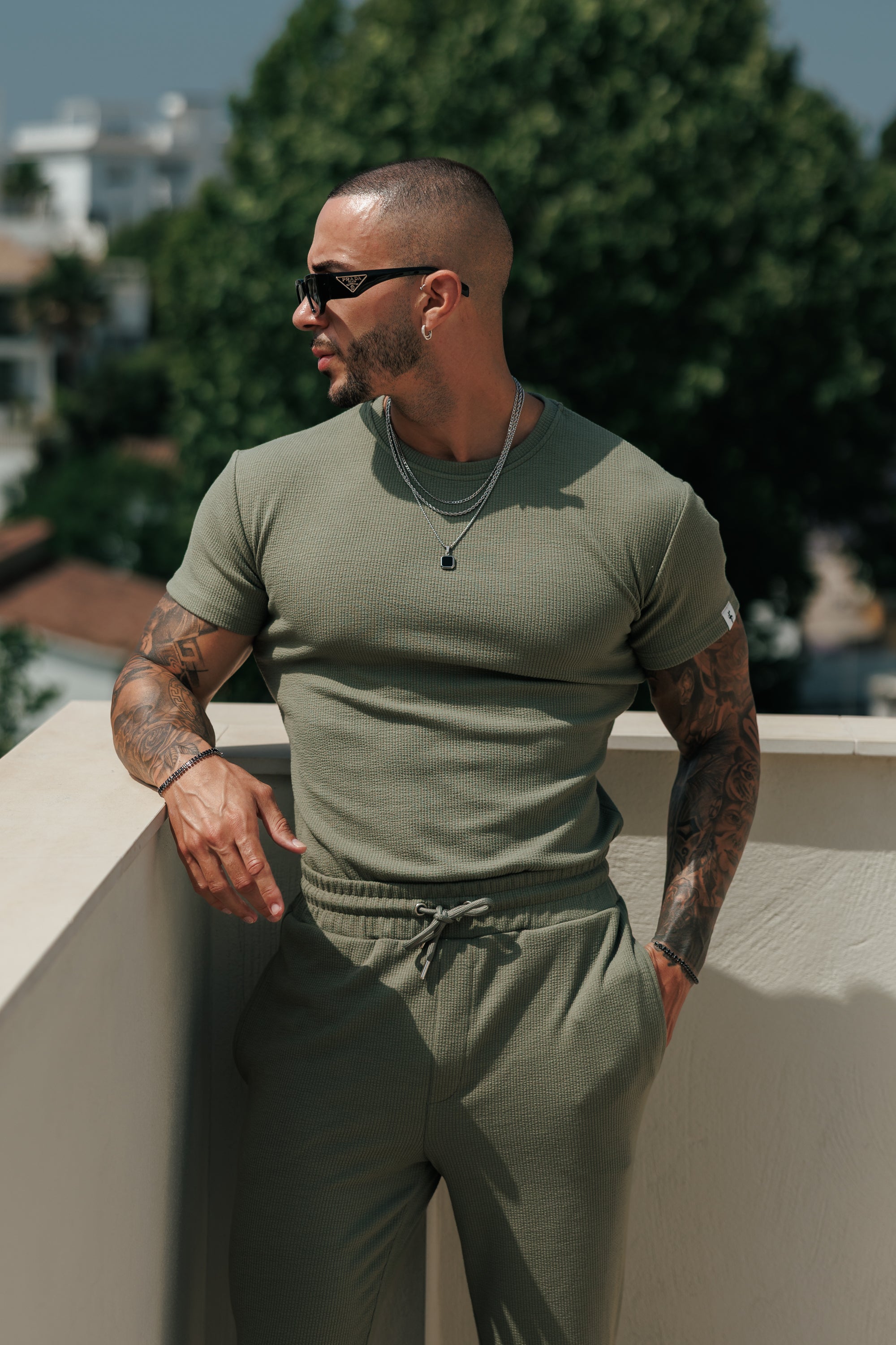 Jersey Cord Olives T-Shirt - FSR096 (VORAUSBESTELLUNG 16. SEPTEMBER)