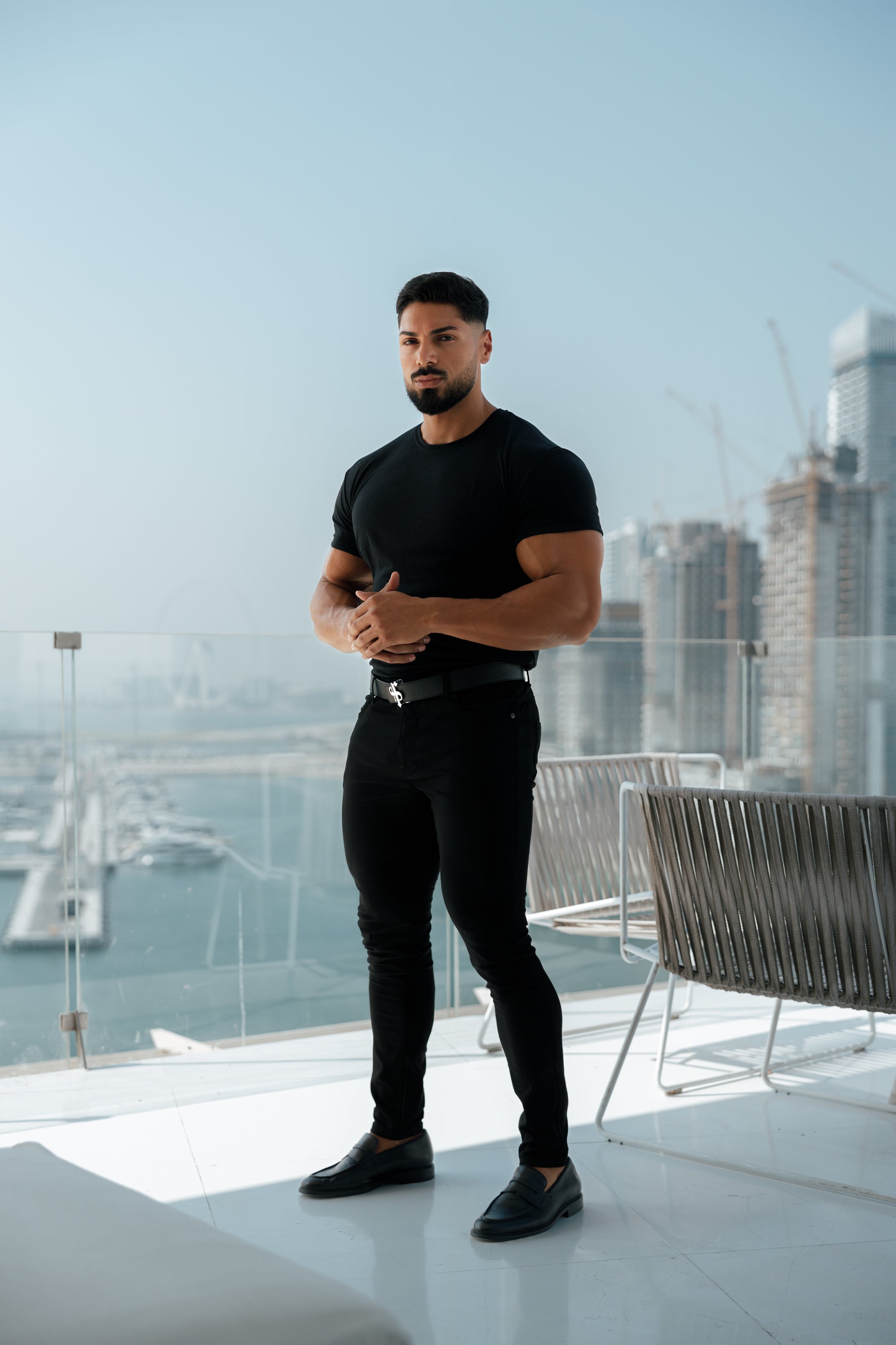 Slim Stretch Black Sateen Trousers - FSH405 (PRE ORDER 31ST AUGUST)