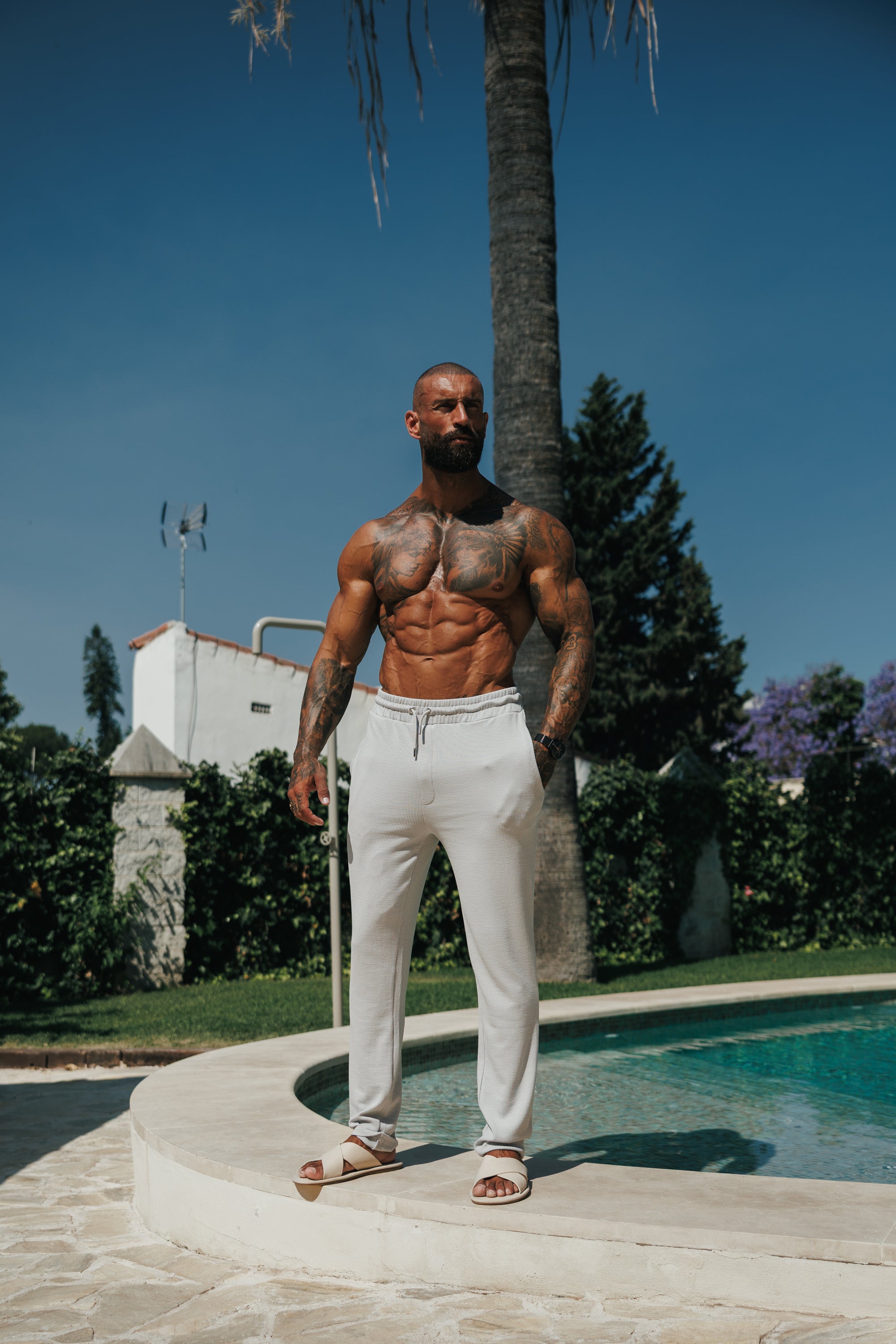 Jersey-Kordhose, Slim Fit, Hellgrau – FSR091 (VORBESTELLUNG 30. JUNI)
