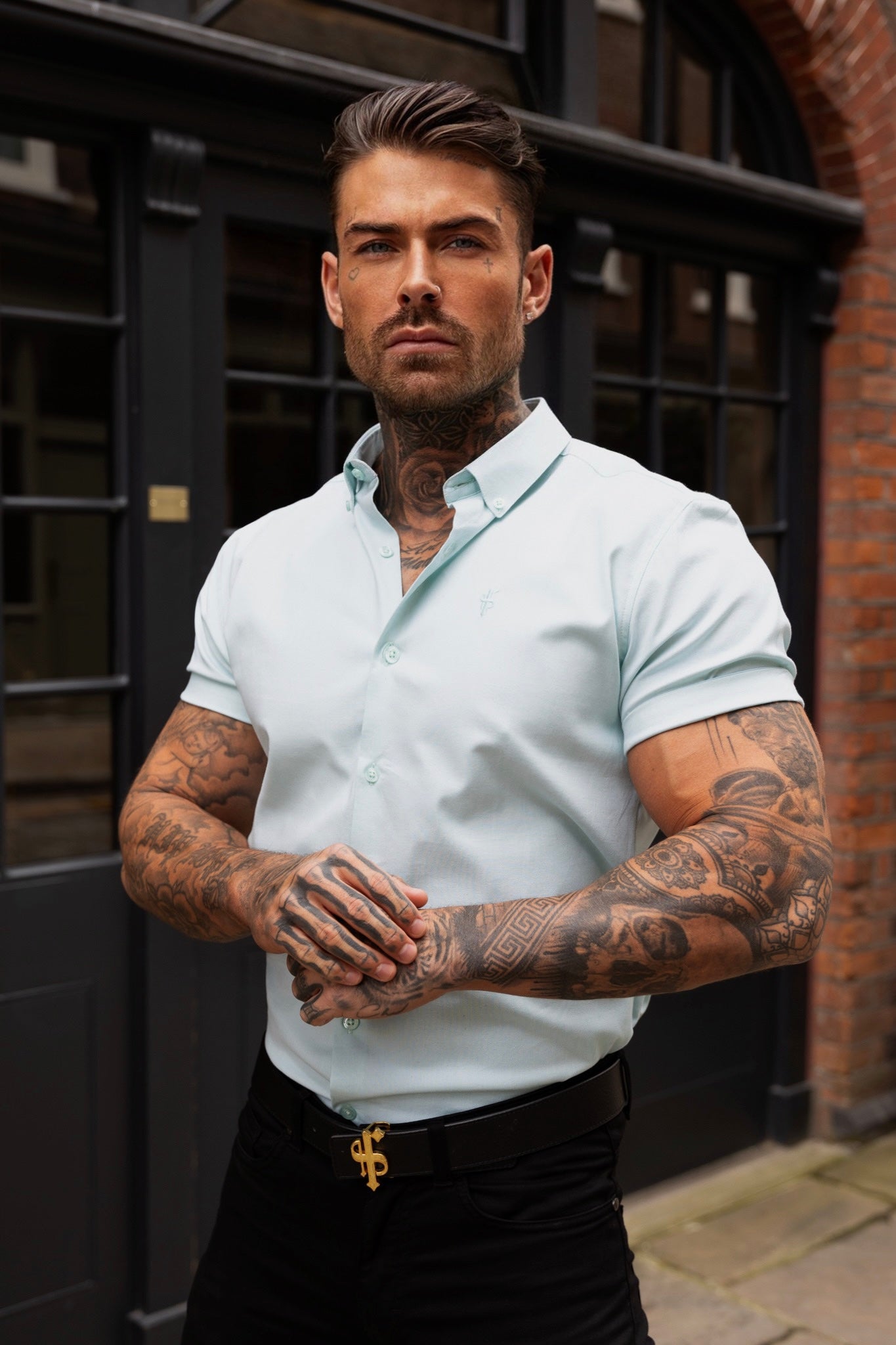 Classic Stretch Oxford Short Sleeve Mint - FS1011 (PRE ORDER 14TH AUGUST)