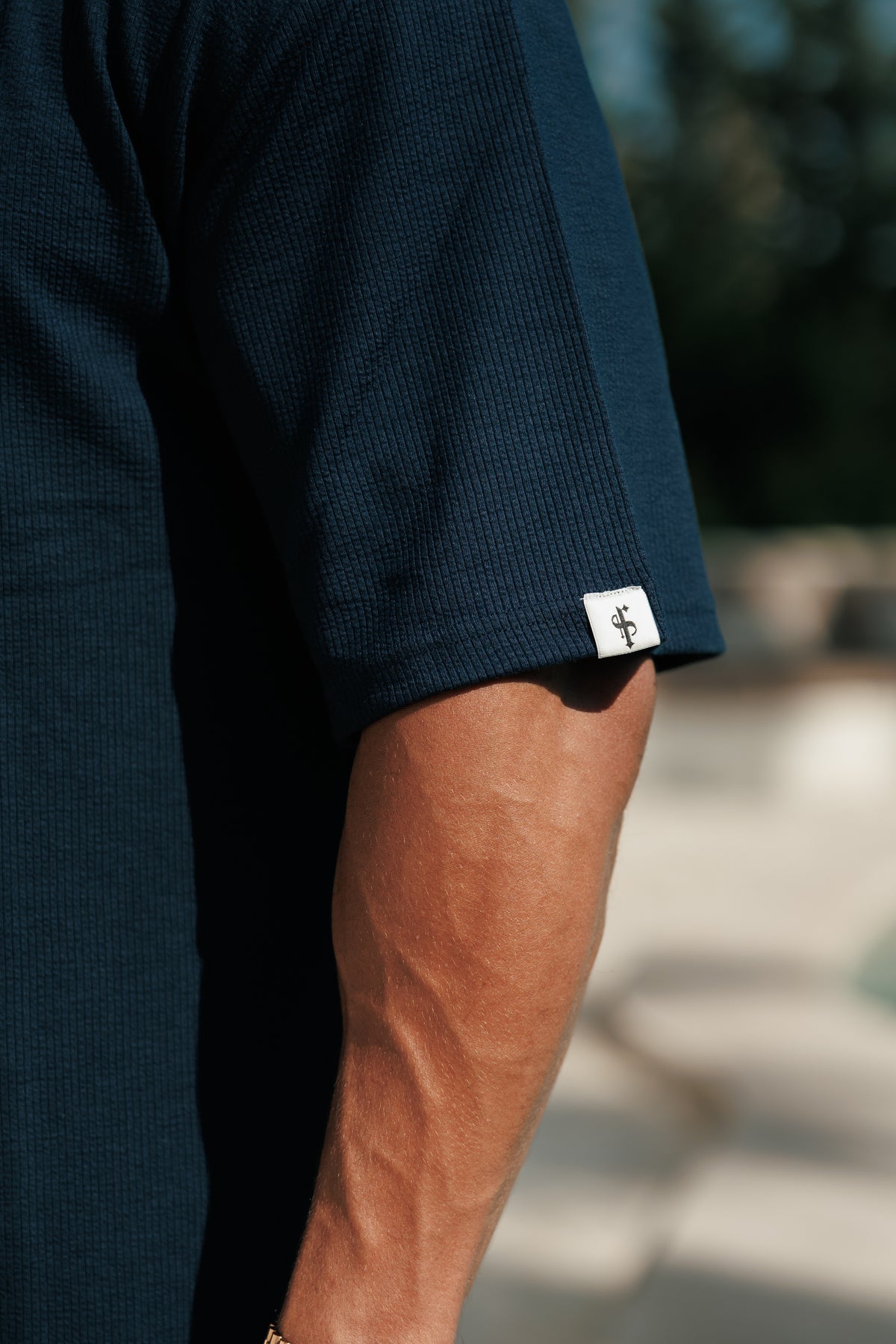 Jersey Cord Navy Oversized T-Shirt - FSR103 (PRE ORDER 17TH OCTOBER)