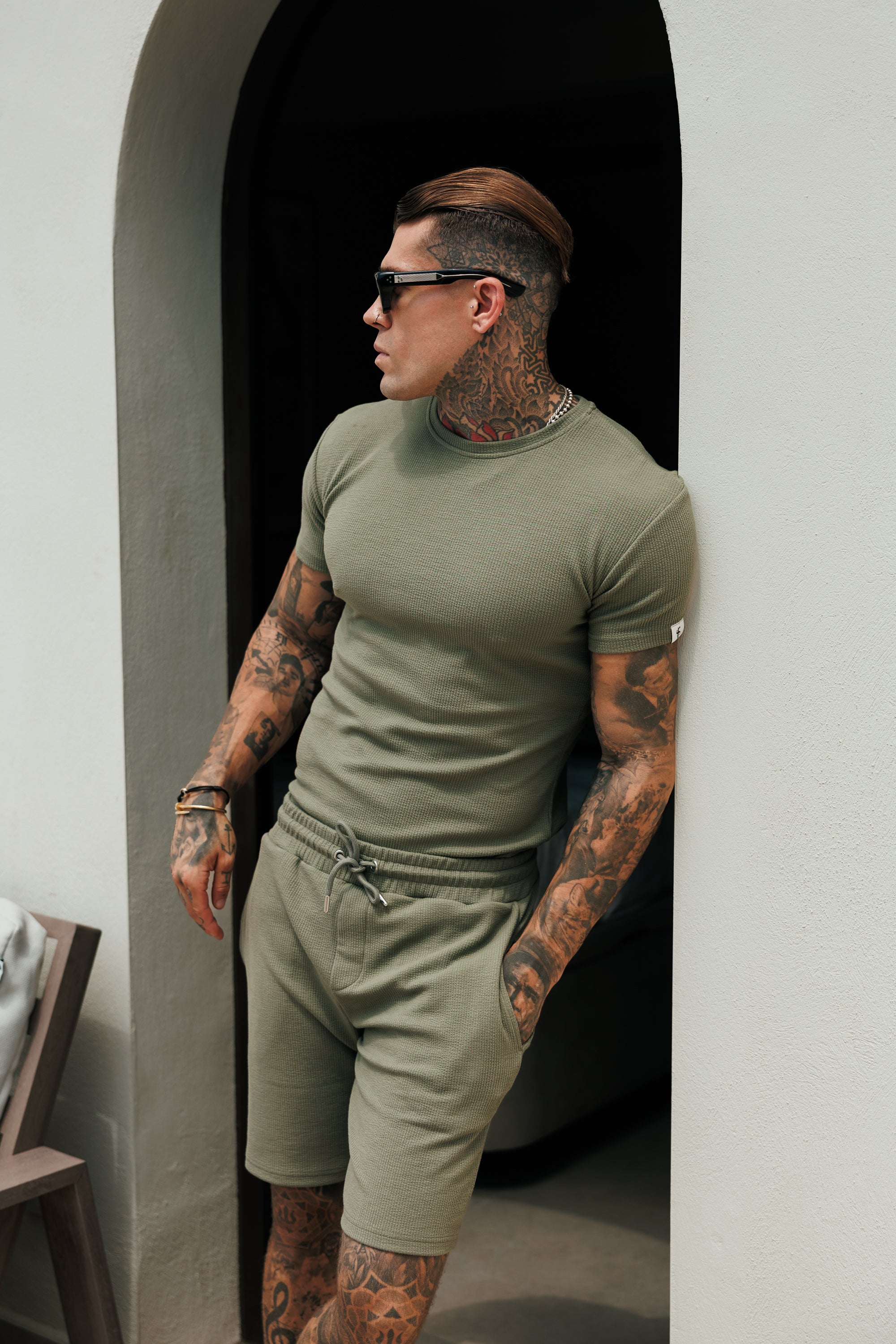 Jersey Cord Olives T-Shirt - FSR096 (VORAUSBESTELLUNG 16. SEPTEMBER)