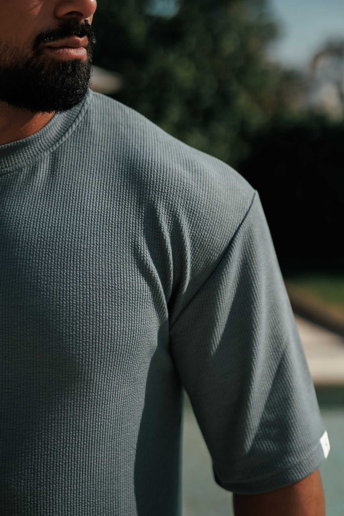 Jersey Cord Gunmetal Oversized T-Shirt - FSR108 (PRE ORDER 17TH OCTOBER)