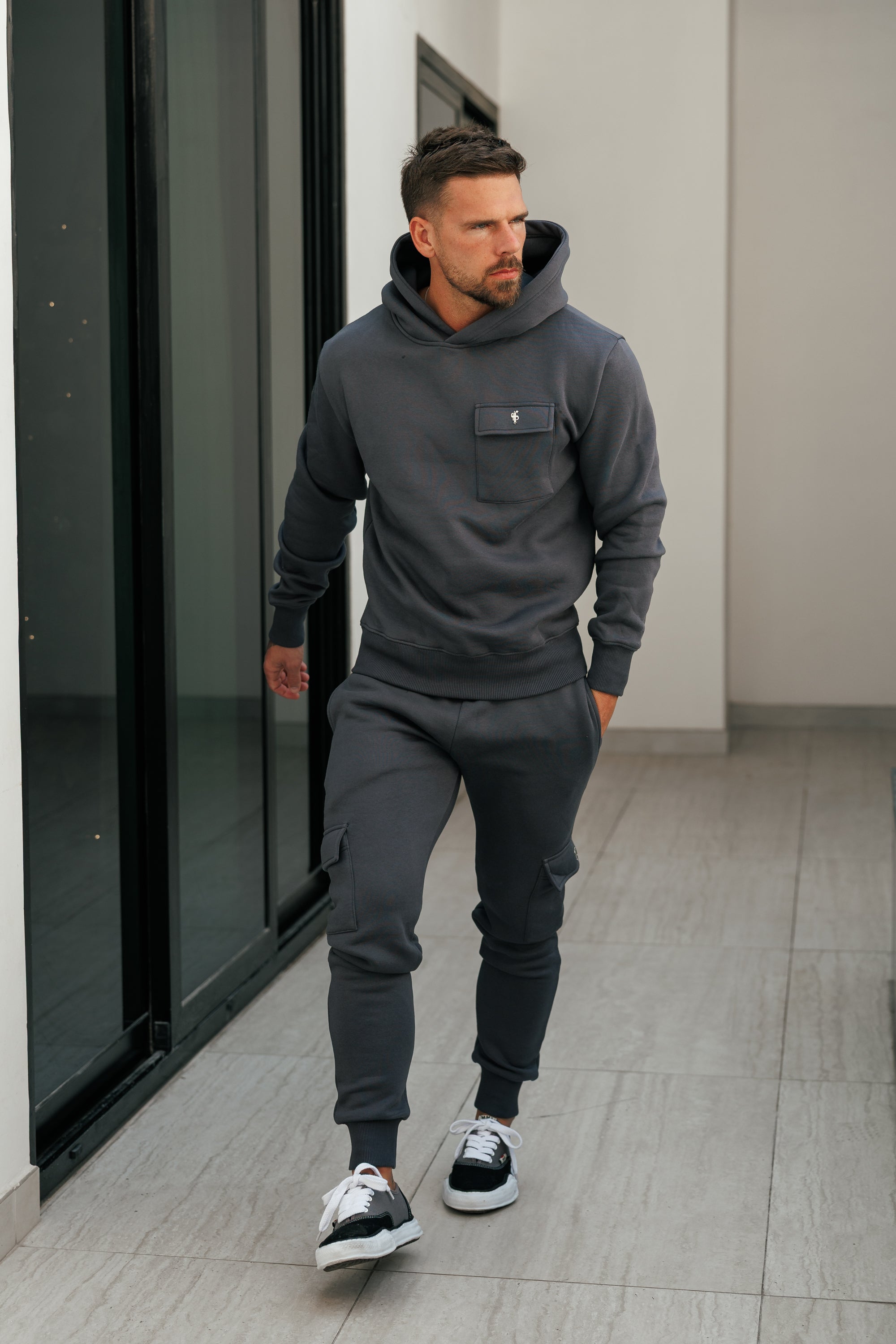 Kohle / Silber Cargo Trainingshose - FSR035 (VORBESTELLUNG 24. AUGUST)