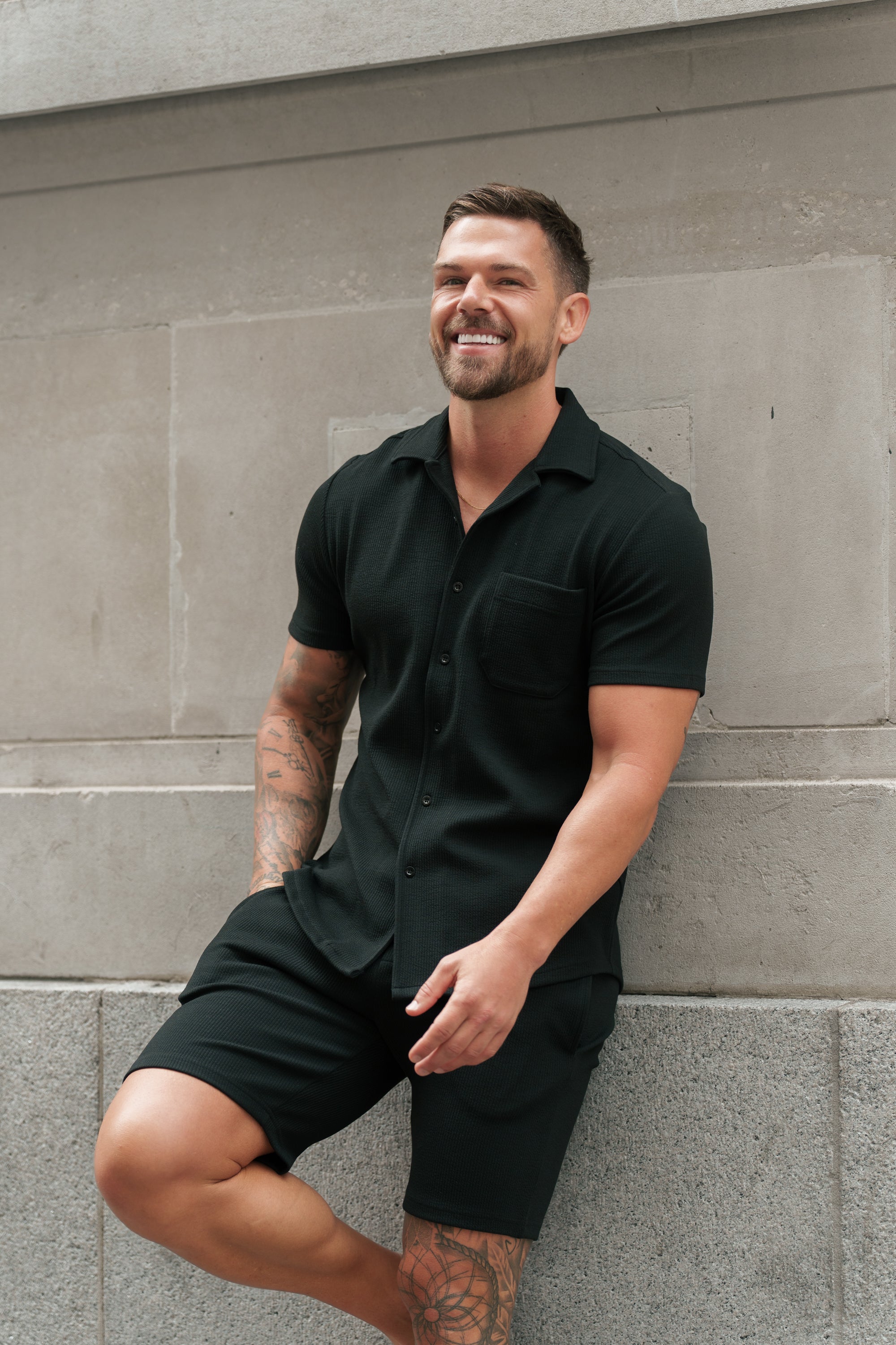 Jersey-Cord-Shorts Schwarz - FSR012 (VORBESTELLUNG 15. JUNI)