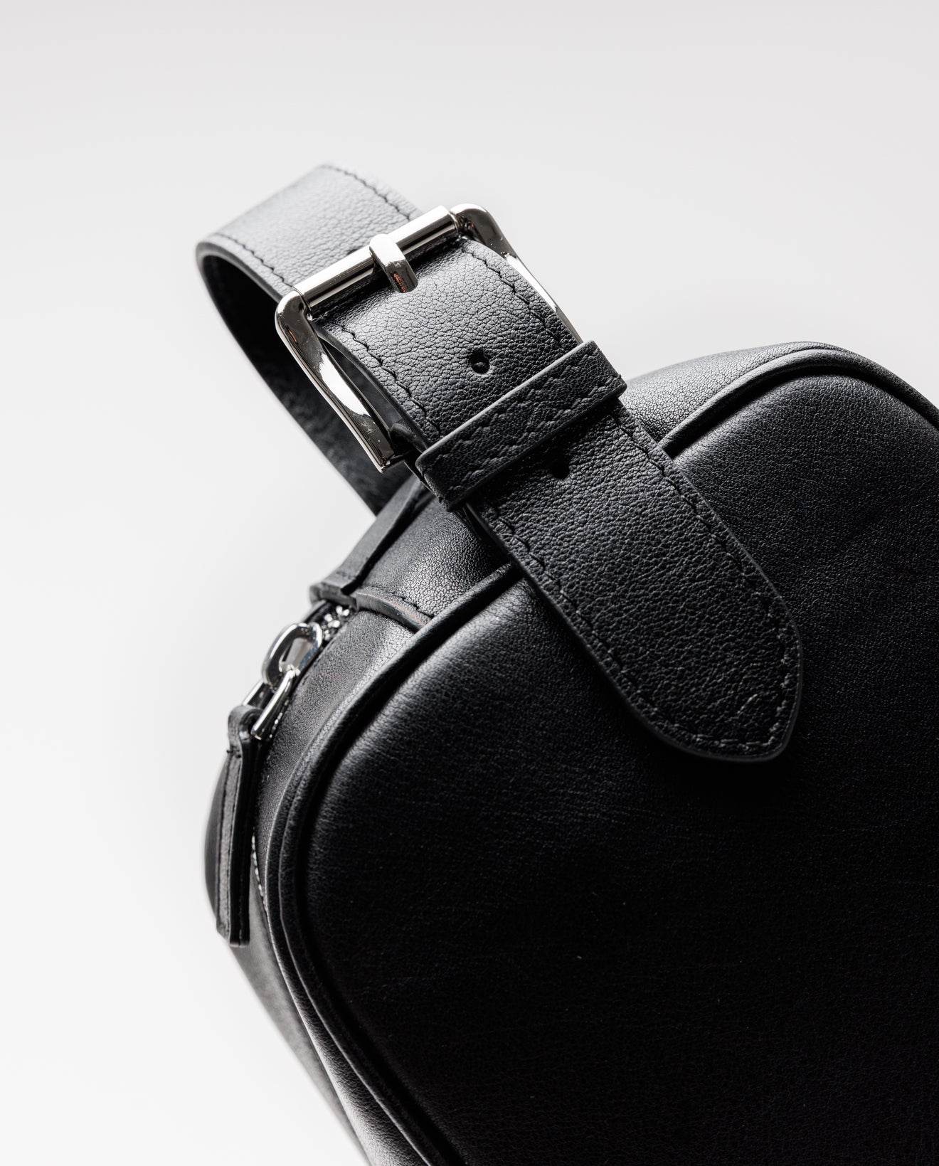 Schwarze Leder-Waschtasche - FSH1392