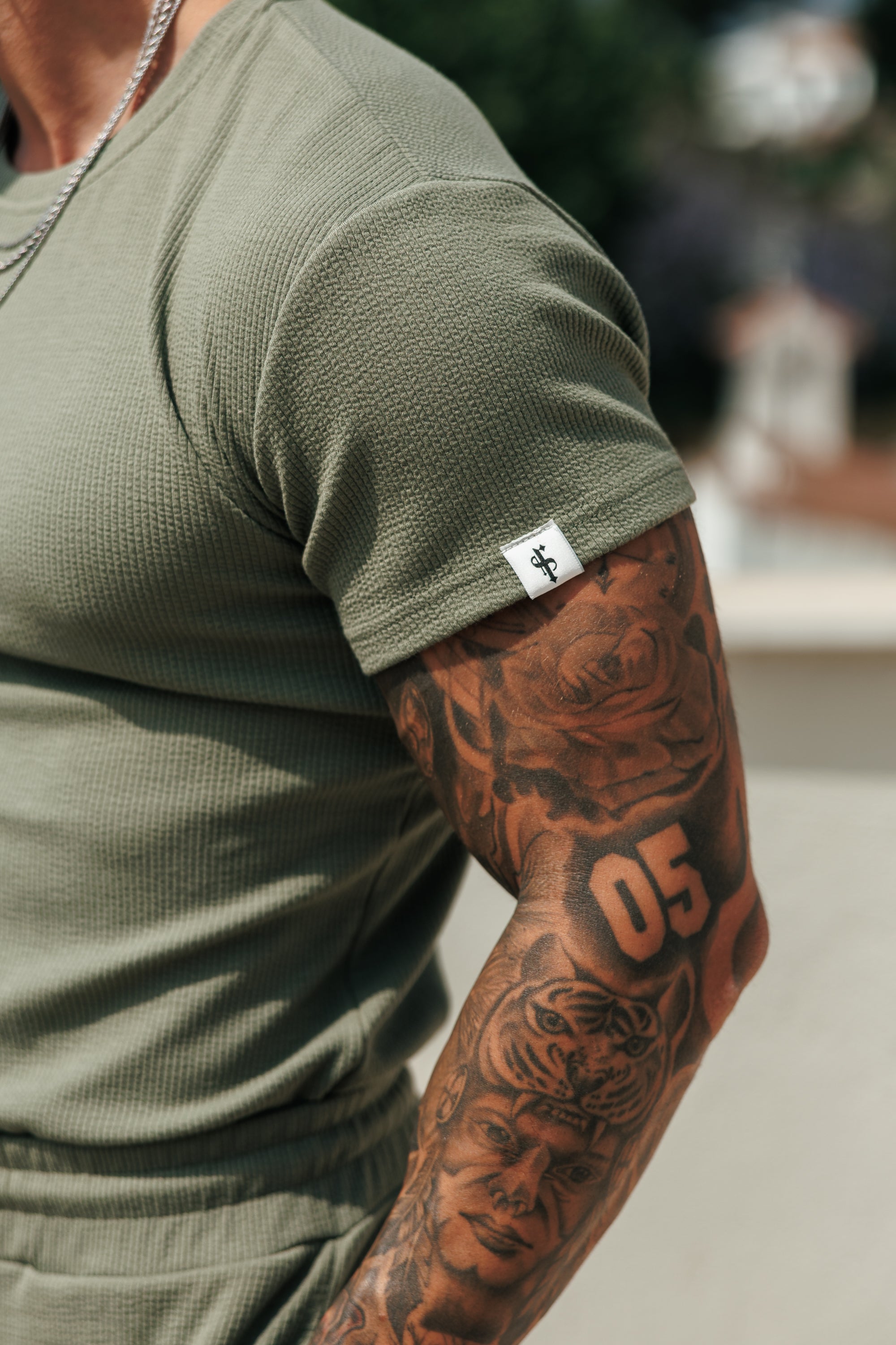 Jersey Cord Olives T-Shirt - FSR096 (VORAUSBESTELLUNG 16. SEPTEMBER)