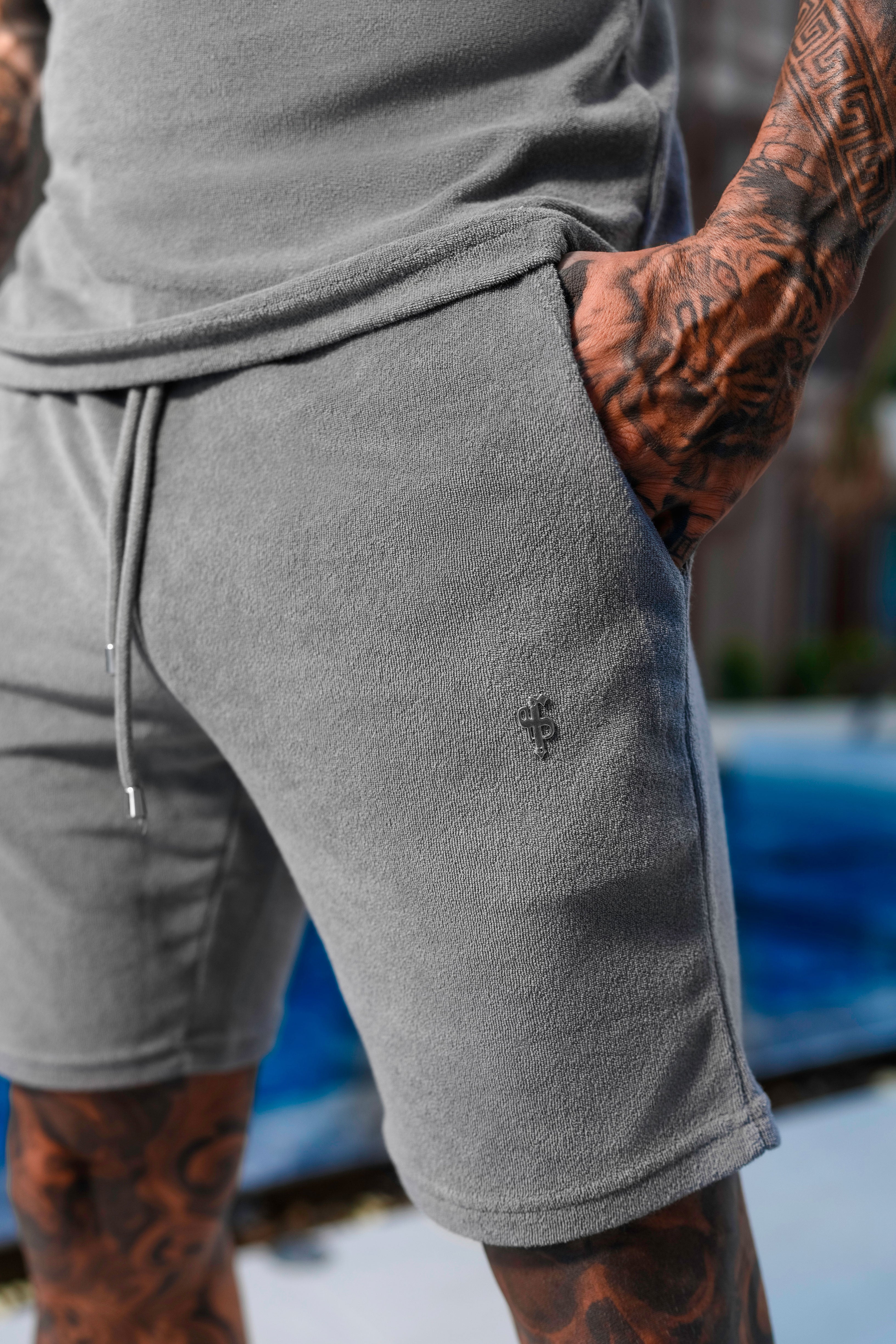 Frottee-Shorts Anthrazit - FSH1482