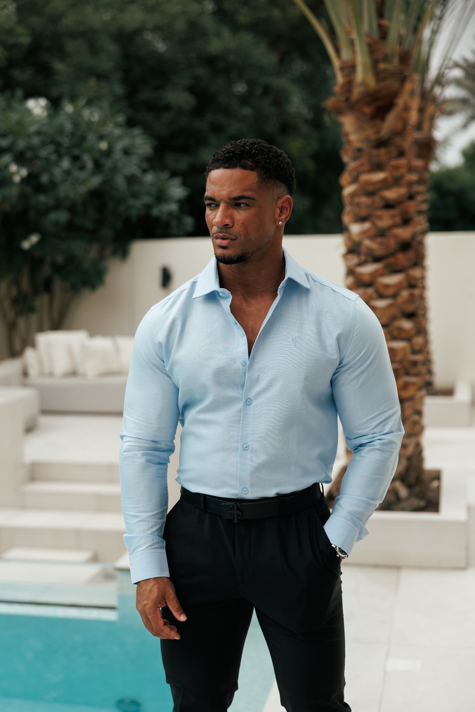 Classic Oxford Touch Long Sleeve Blue with Cutaway Collar - FS1180