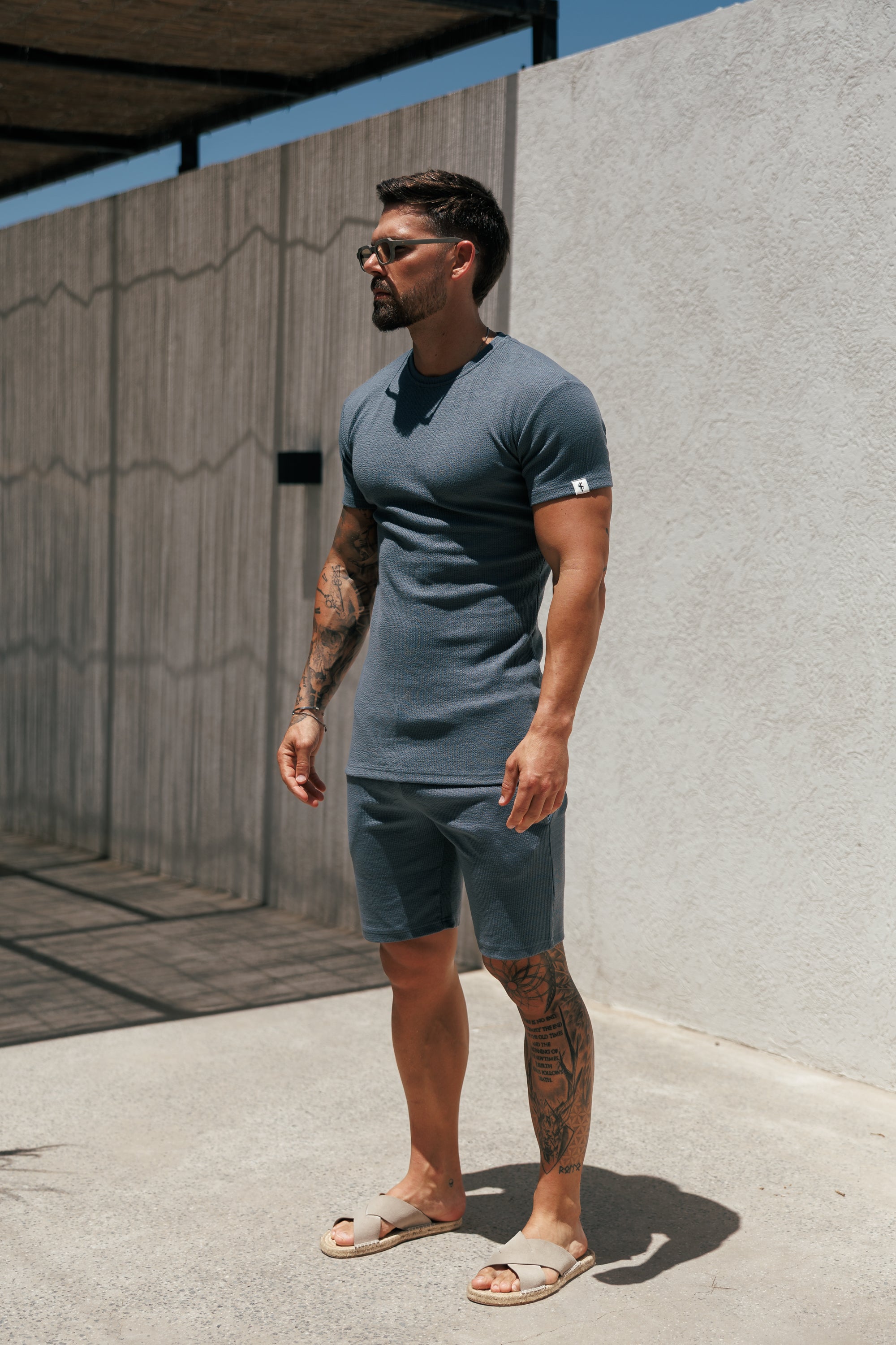 Jersey-Kordel-Shorts Gunmetal - FSR084 (VORBESTELLUNG 30. MAI)