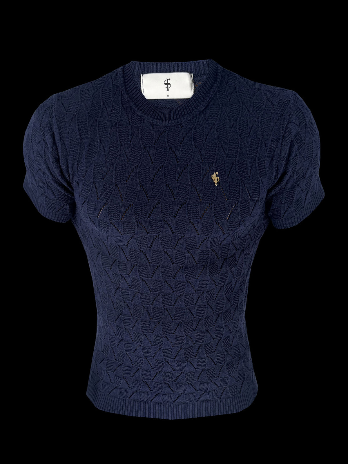 Atlantic Wave Weave Kurzarm-Strickshirt - FSJ173