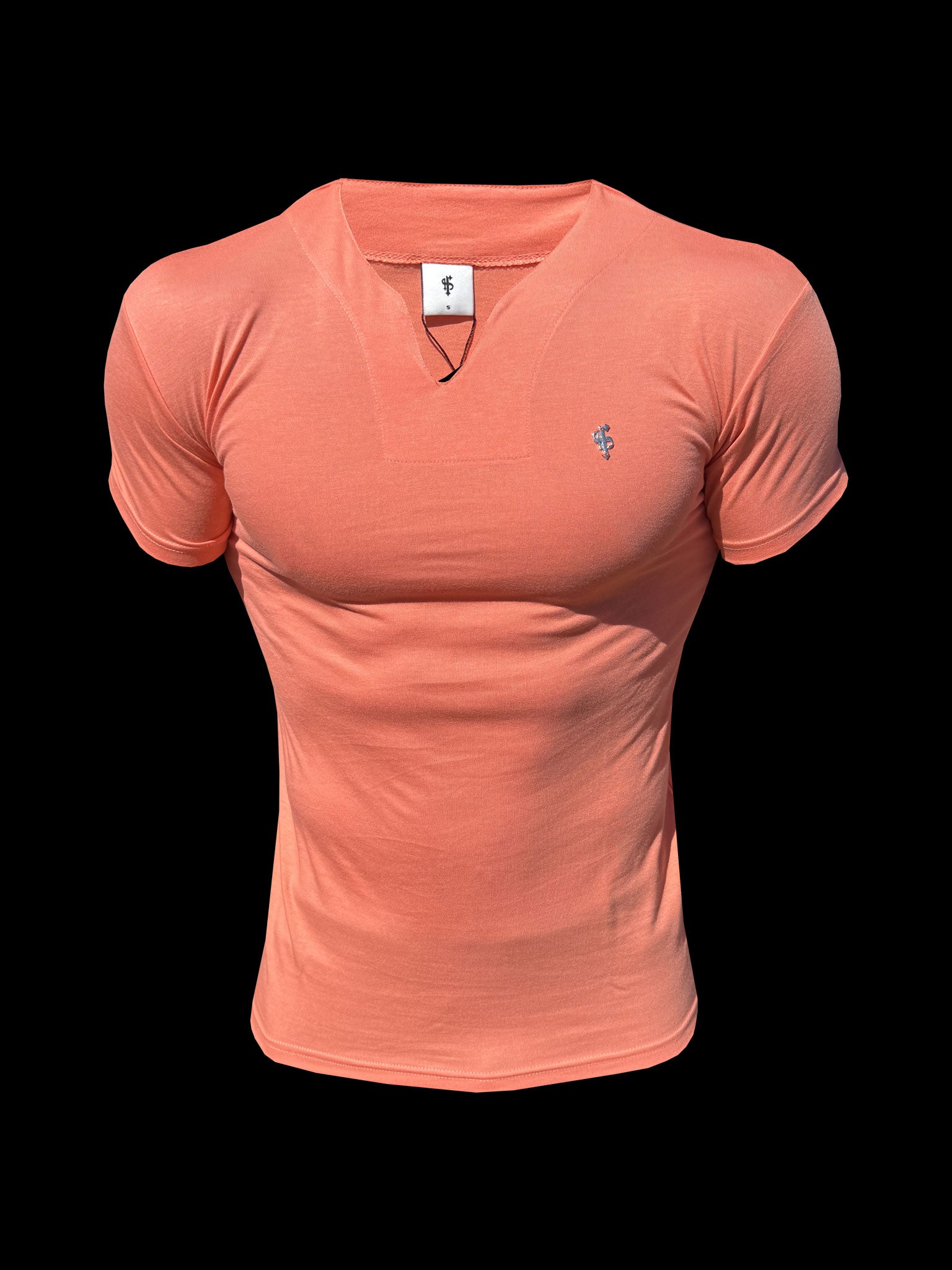 Advanced V-Ausschnitt Bambus-T-Shirt Lachs - FSH1469