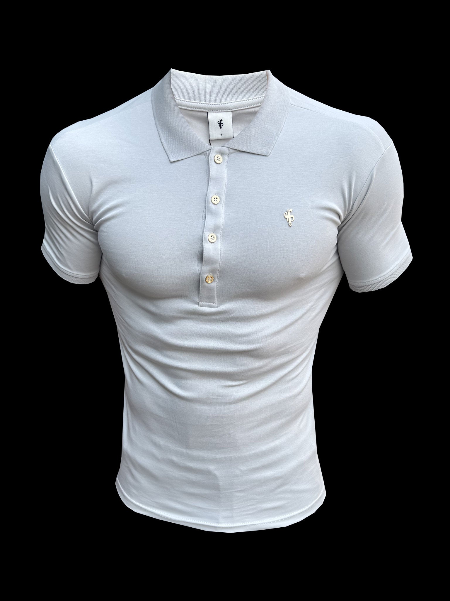 Classic Stone / Gold Pima Cotton Polo Short Sleeve - FSH1550