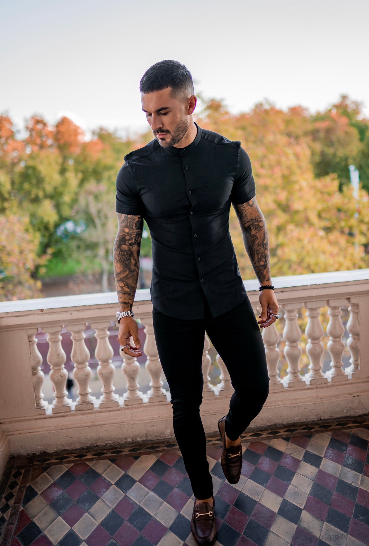 Slim Stretch Black Sateen Trousers - FSH405 (PRE ORDER 31ST AUGUST)