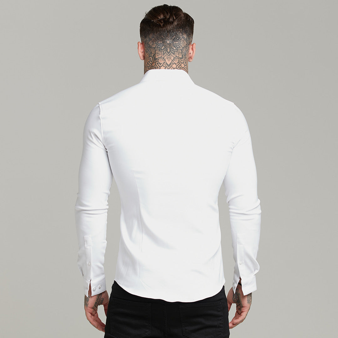 Super Slim Scuba Weiß Langarm Stretch - FS613 (VORBESTELLUNG 30. AUGUST)