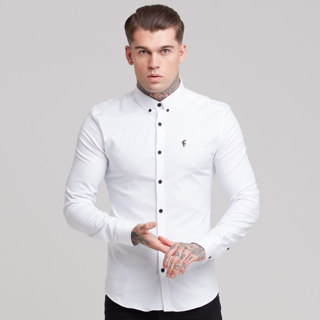 Super Slim Stretch Classic Oxford Weiß - FS300 (VORBESTELLUNG 18. SEPTEMBER)
