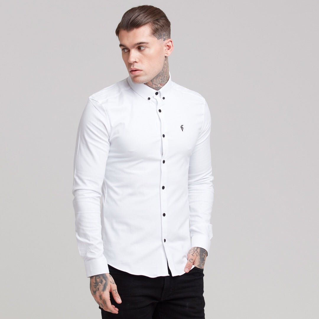 Super Slim Stretch Classic Oxford Weiß - FS300 (VORBESTELLUNG 18. SEPTEMBER)
