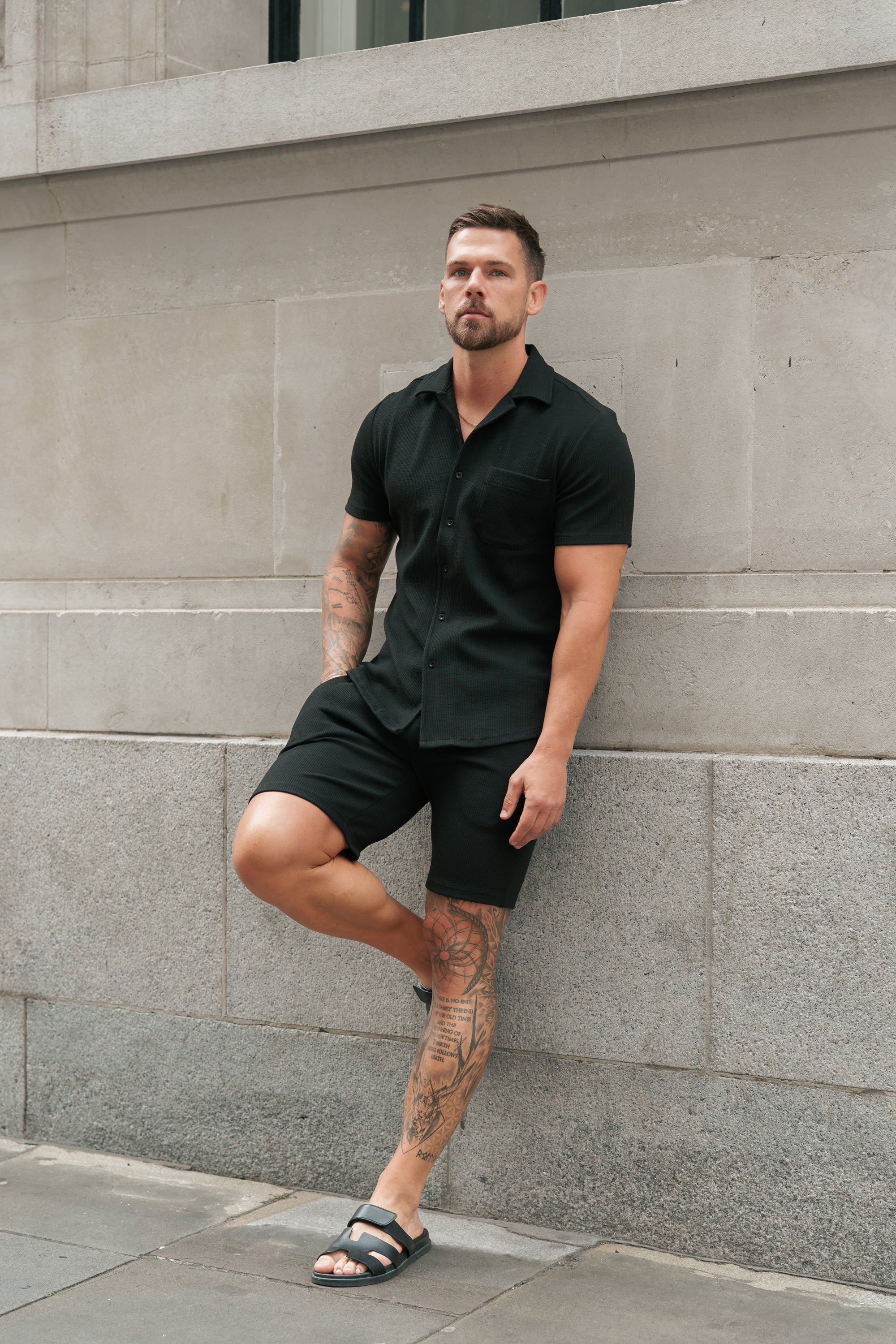 Jersey-Cord-Shorts Schwarz - FSR012 (VORBESTELLUNG 15. JUNI)