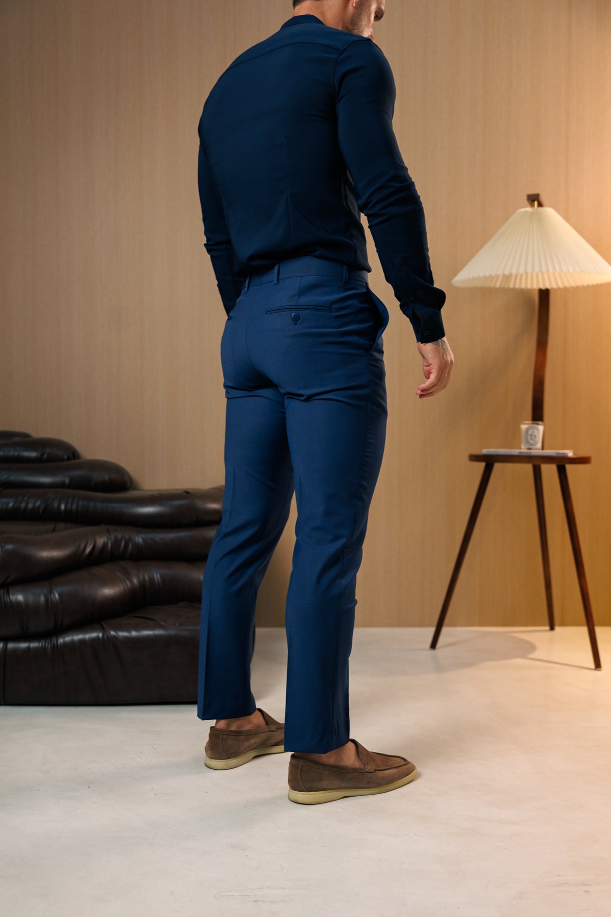 Legere Elegante Mitternachtsblaue Stretchhose - FSTR025 RELAXED