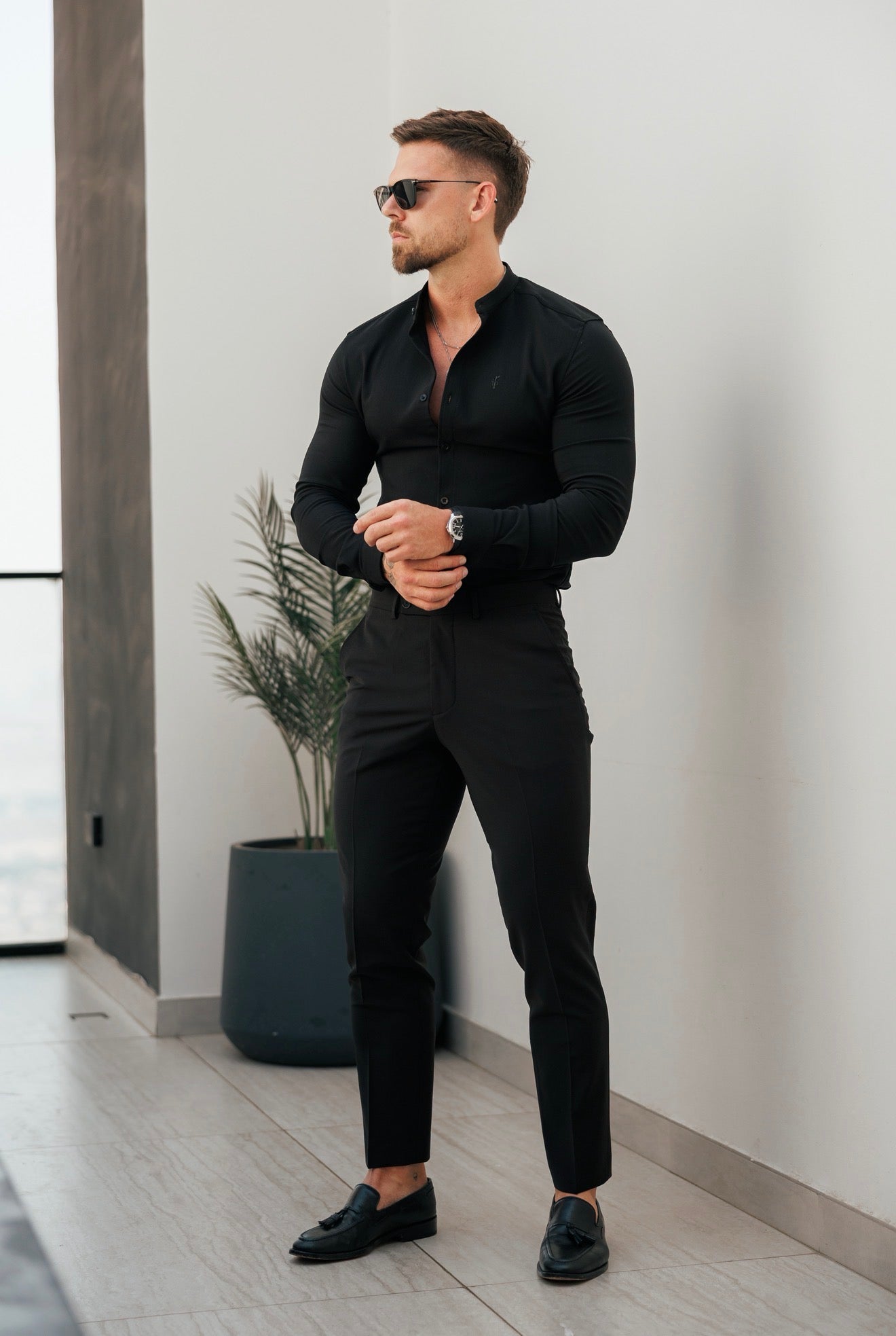 Relaxed Formal Stretchhose, tiefschwarz - FSTR024 RELAXED (VORBESTELLUNG 31. AUGUST)