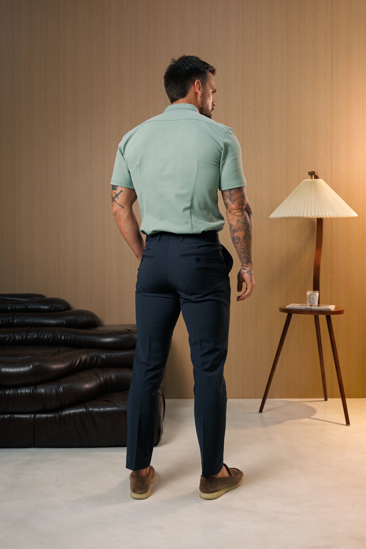 Legere elegante anthrazitgraue Stretchhose – FSTR026 RELAXED