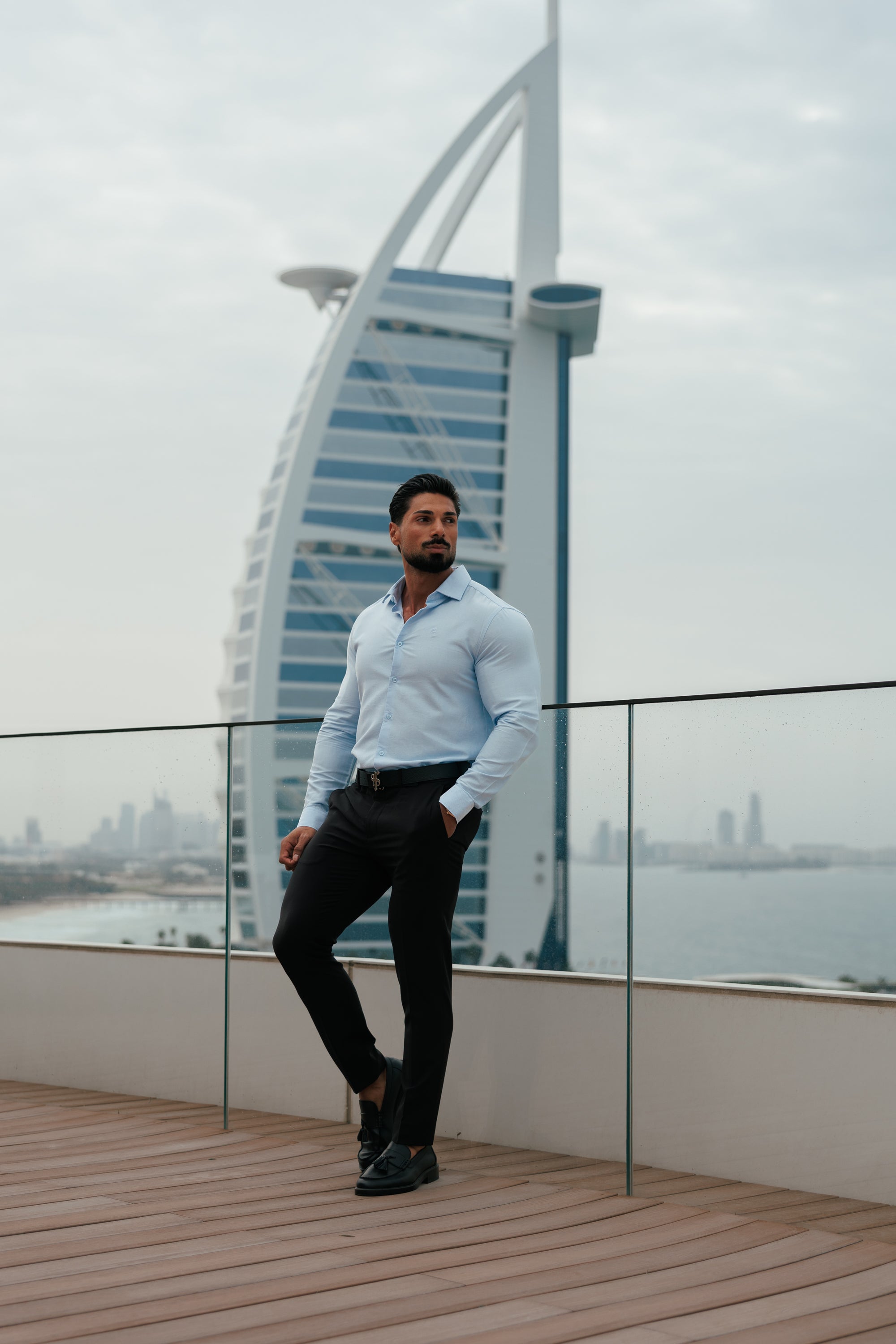 Classic Oxford Touch Long Sleeve Blue with Cutaway Collar - FS1180