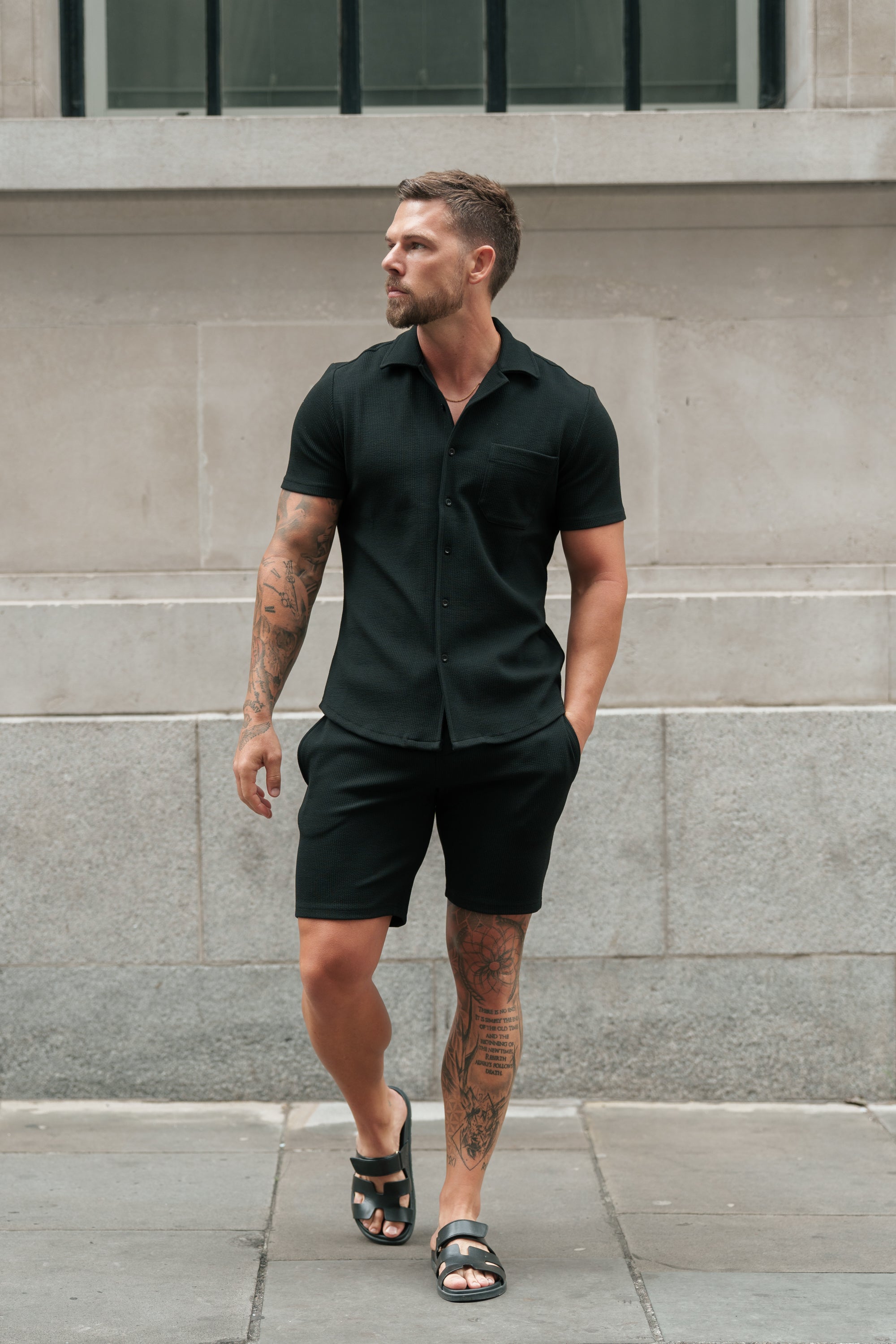 Jersey-Cord-Shorts Schwarz - FSR012 (VORBESTELLUNG 15. JUNI)