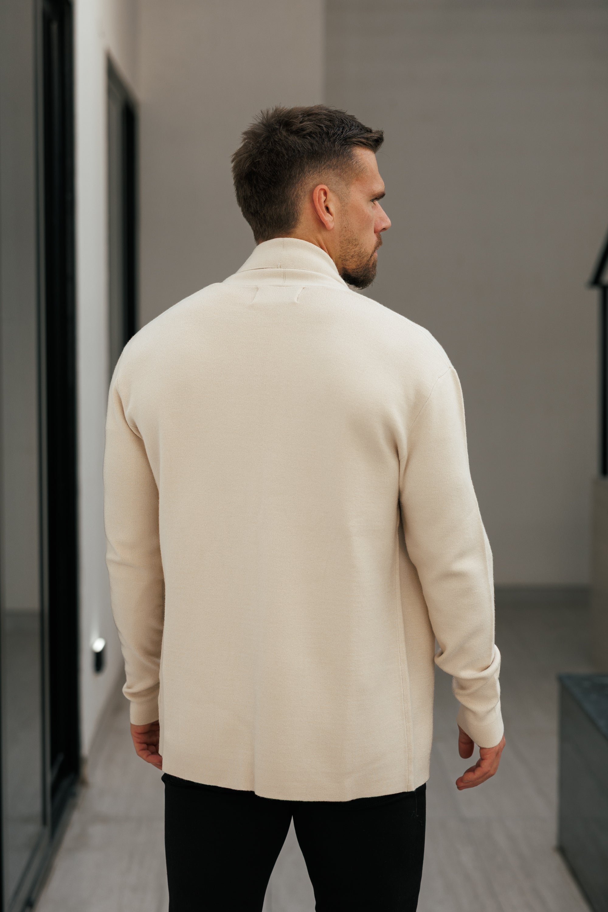 Soft Touch Schal-Cardigan Beige - FSA003