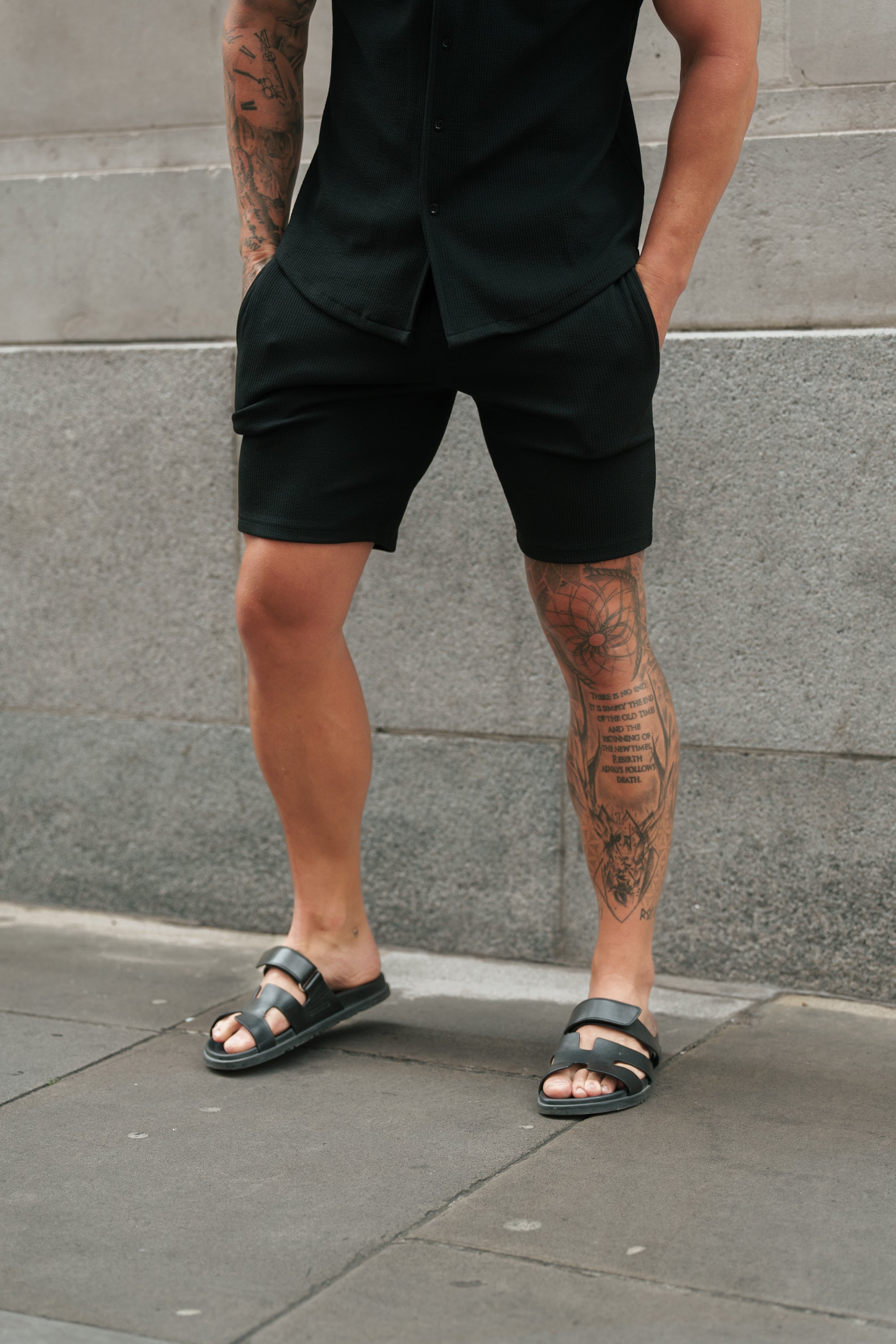 Jersey-Cord-Shorts Schwarz - FSR012 (VORBESTELLUNG 15. JUNI)