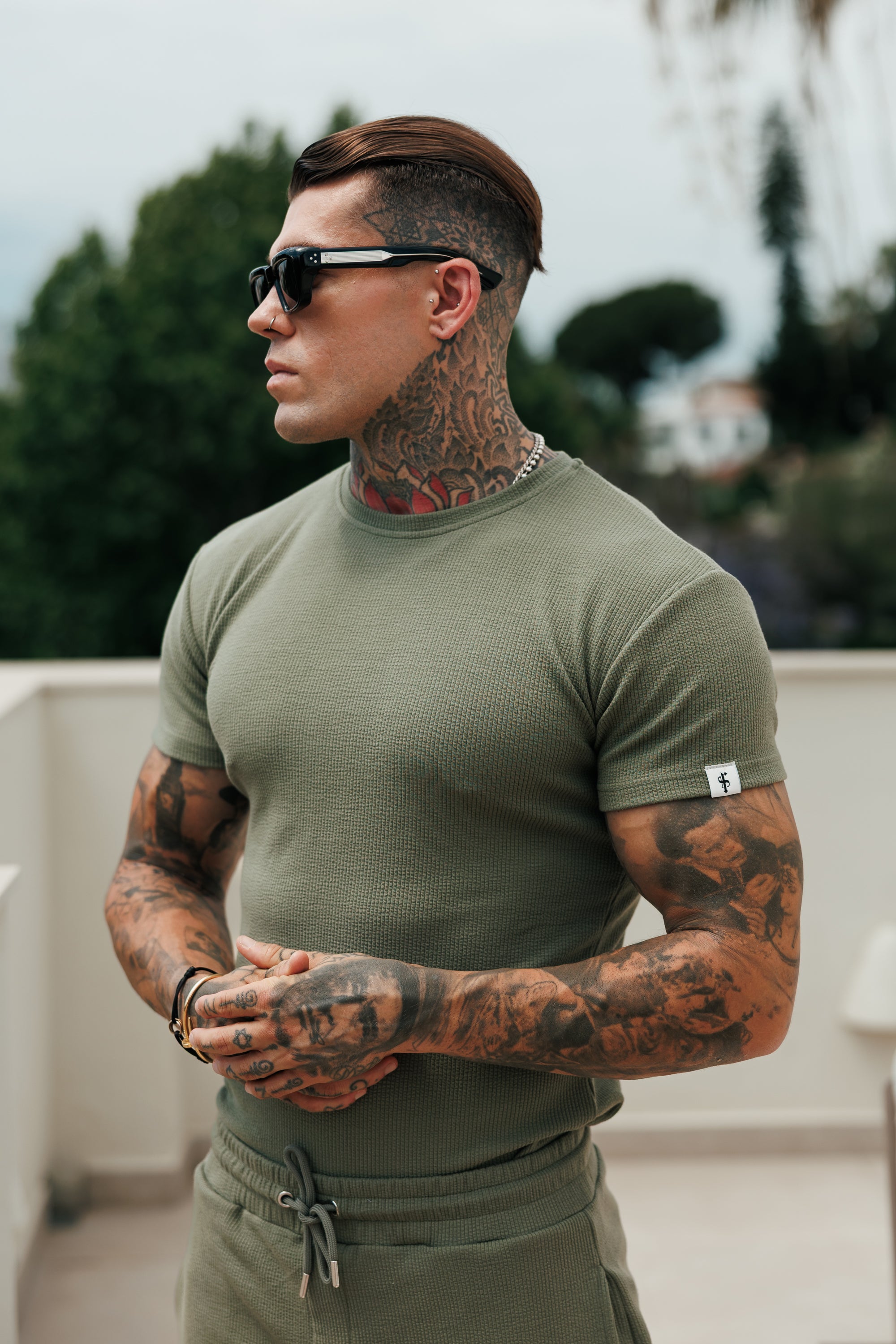 Jersey Cord Olive T-Shirt - FSR096