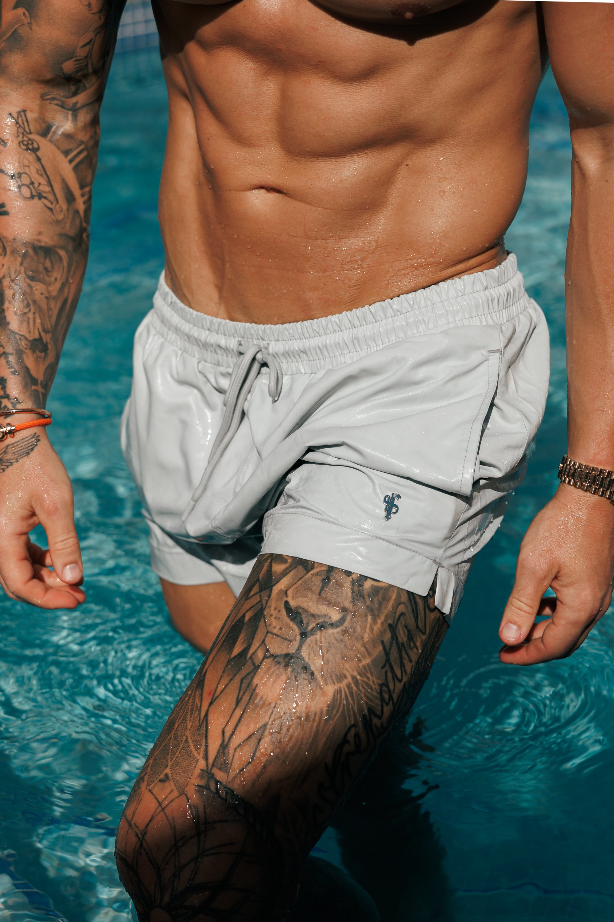 Hellgraue/silberne Badehose - FSH1323