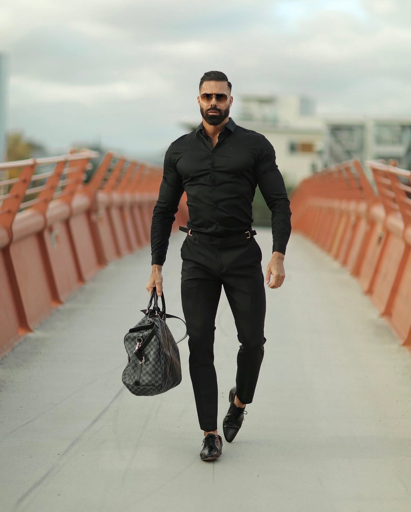 Ares Muscle Fit Advanced Stretch Black Shirt mit Cutaway-Kragen - FS1242