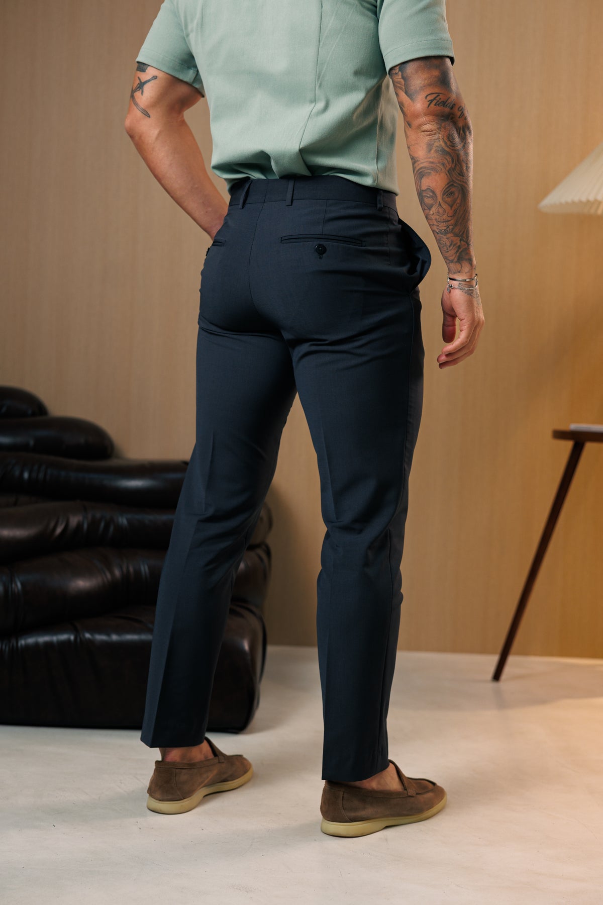 Legere elegante anthrazitgraue Stretchhose – FSTR026 RELAXED