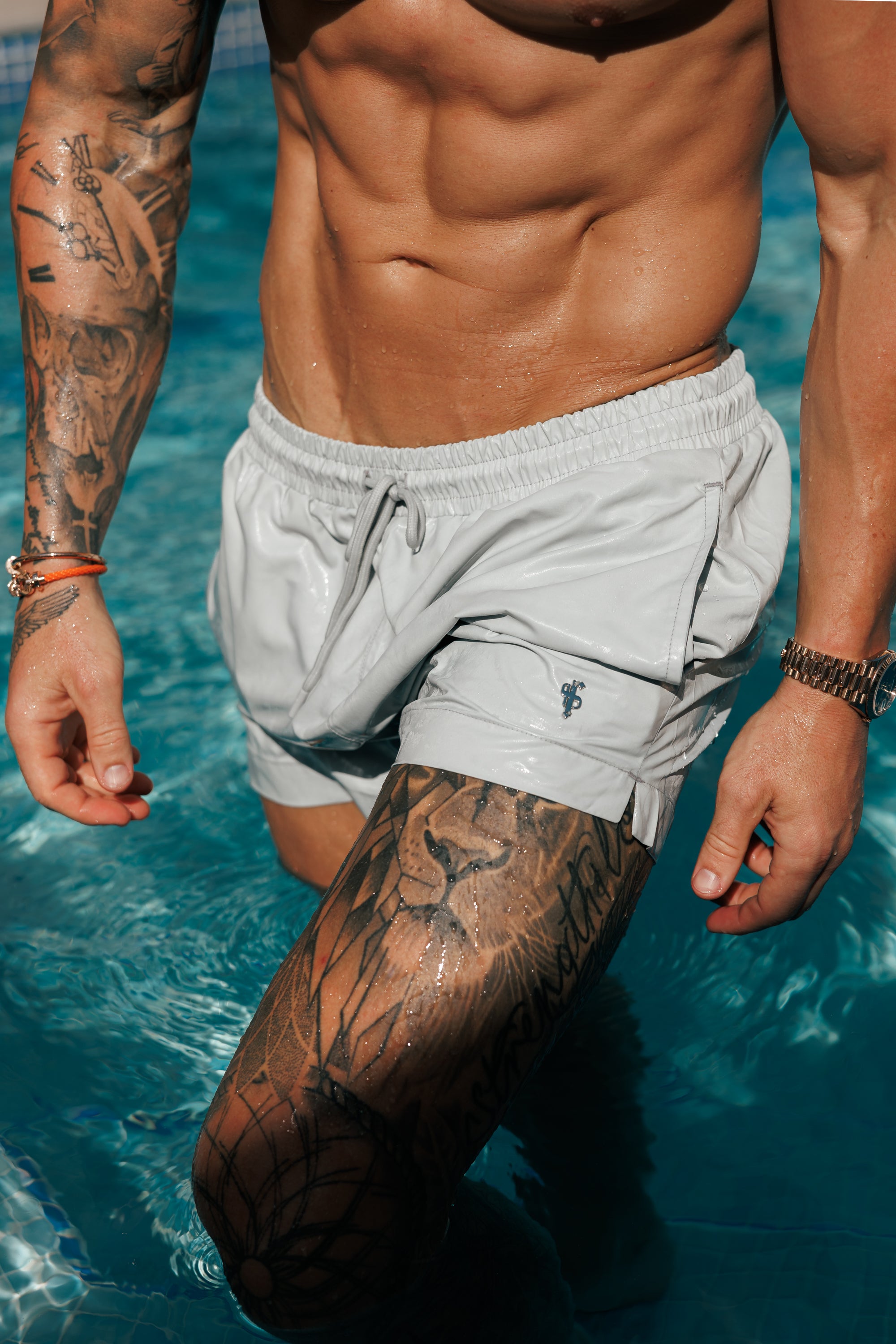 Hellgraue/silberne Badehose - FSH1323