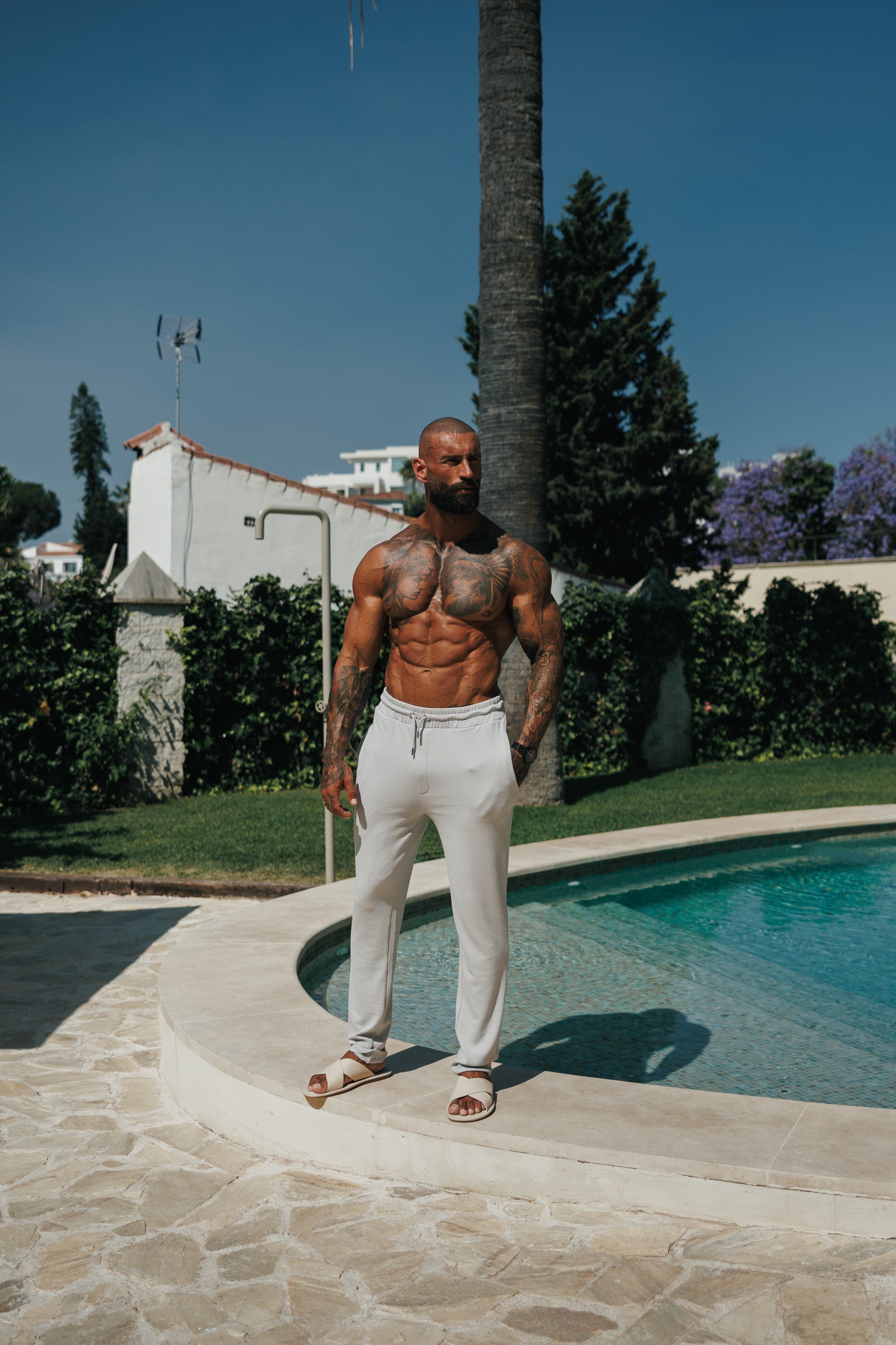 Jersey-Kordhose, Slim Fit, Hellgrau – FSR091 (VORBESTELLUNG 30. JUNI)