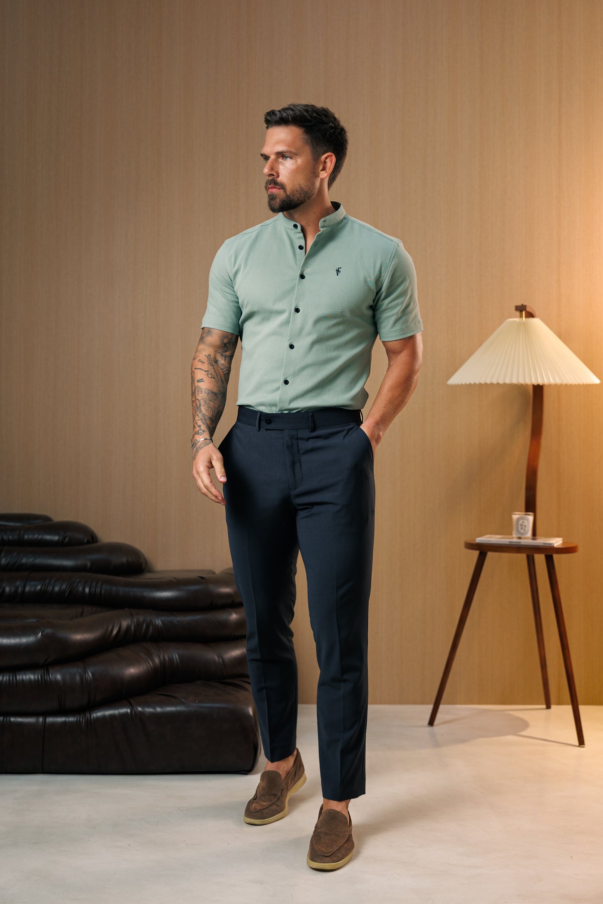 Legere elegante anthrazitgraue Stretchhose – FSTR026 RELAXED
