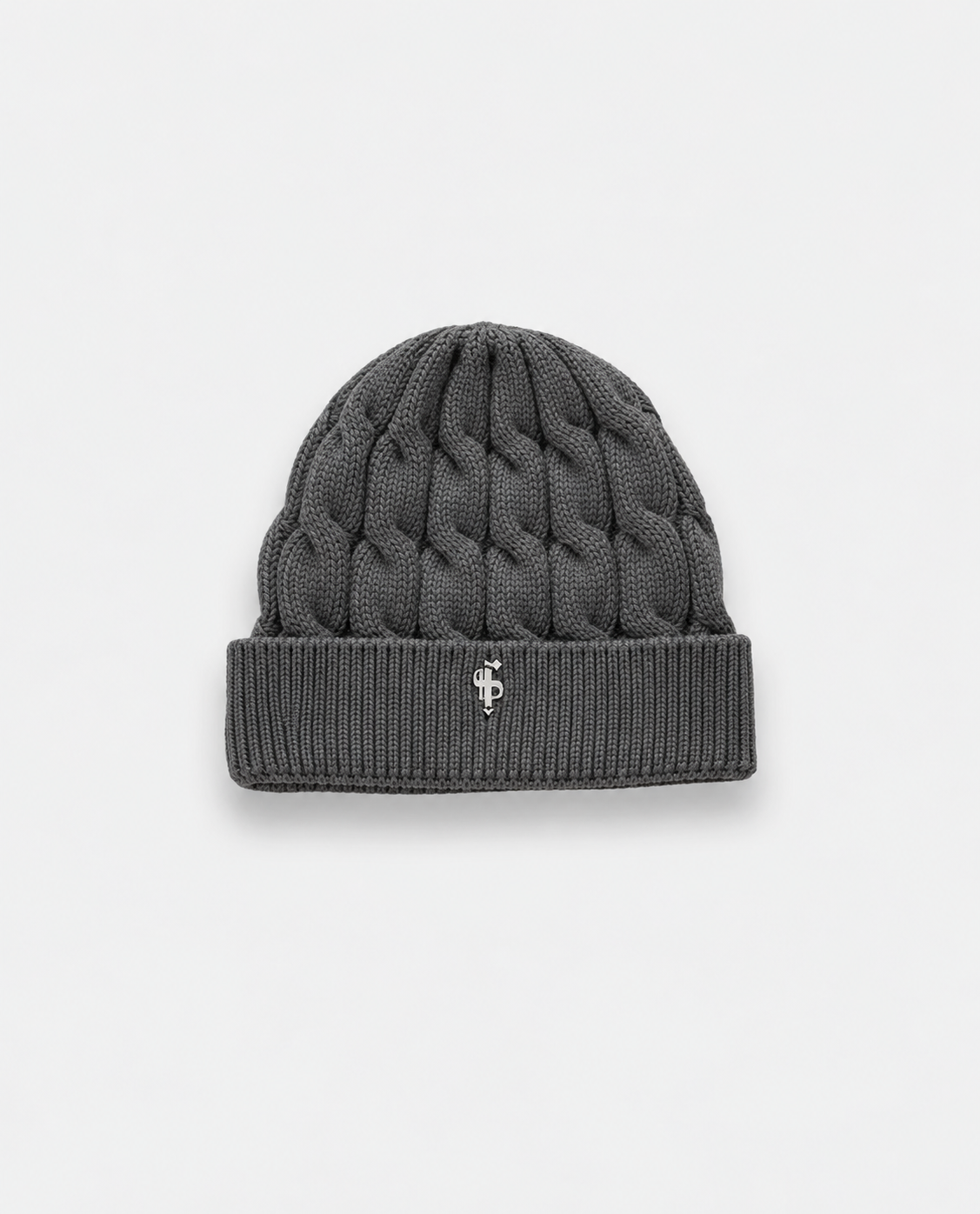 Cable Weave Beanie Hat Gunpowder - FSA066