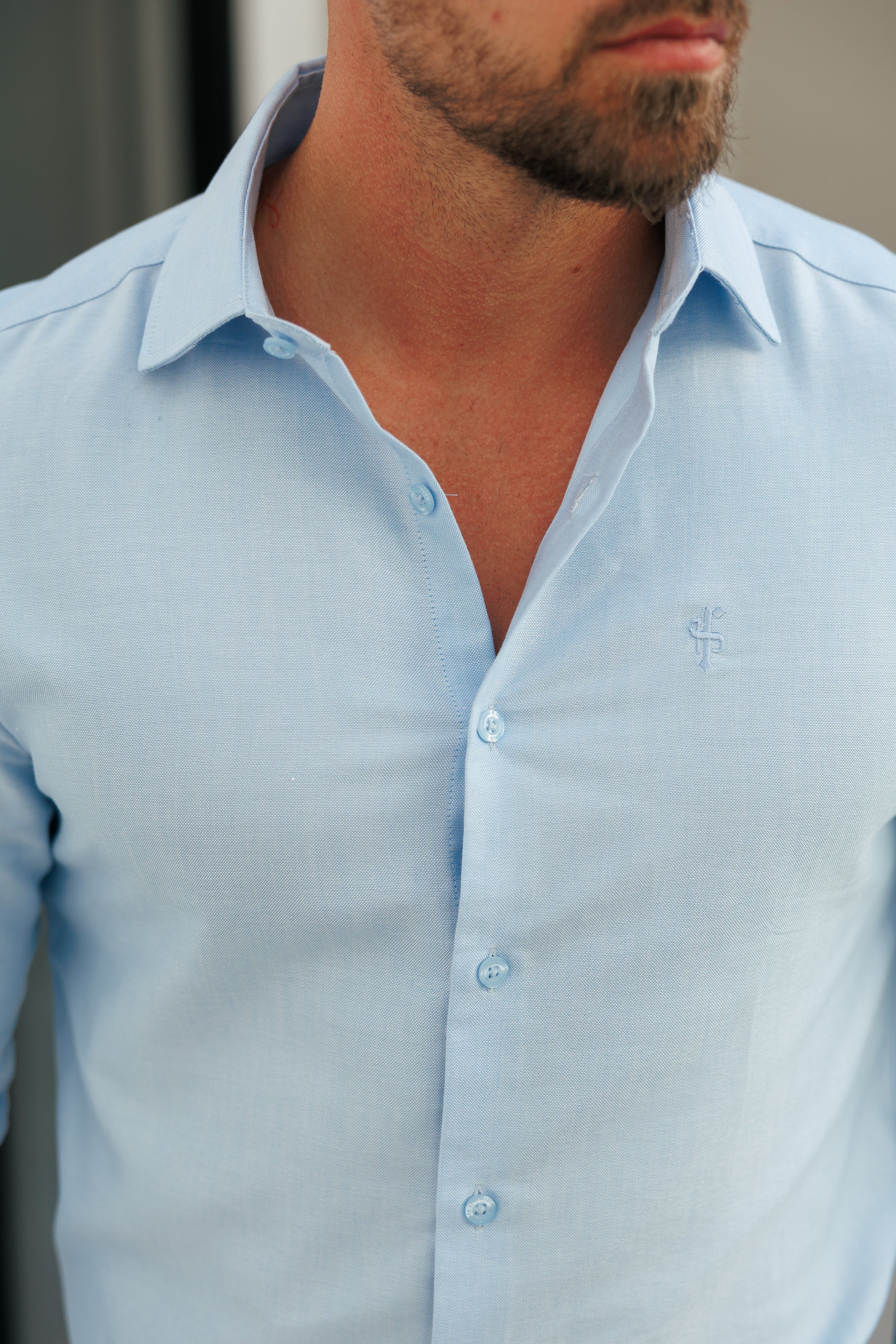 Classic Oxford Touch Long Sleeve Blue with Cutaway Collar - FS1180