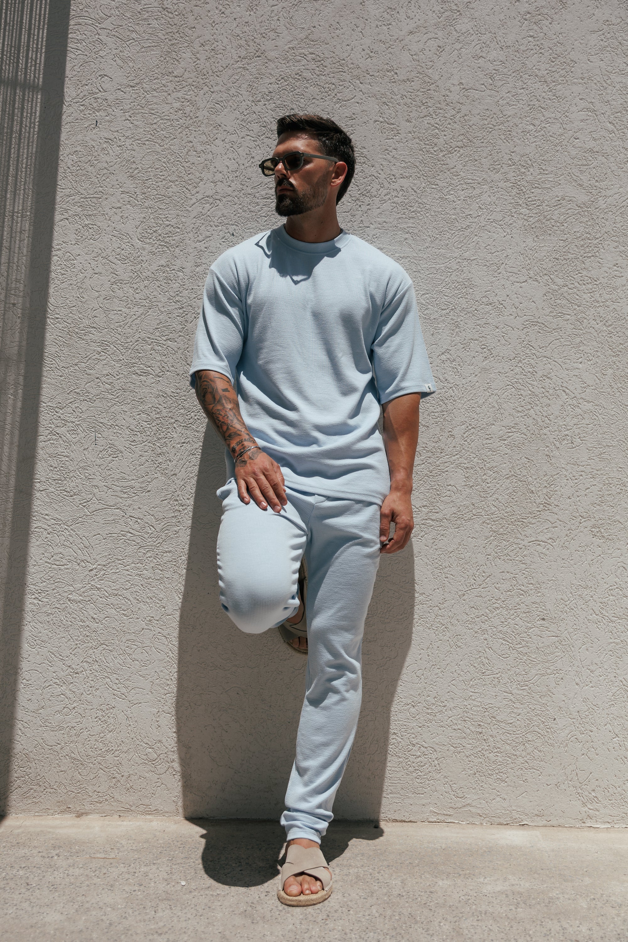 Jersey Cord Light Blue Oversized T-Shirt - FSR106 (PRE ORDER 29TH MAY)