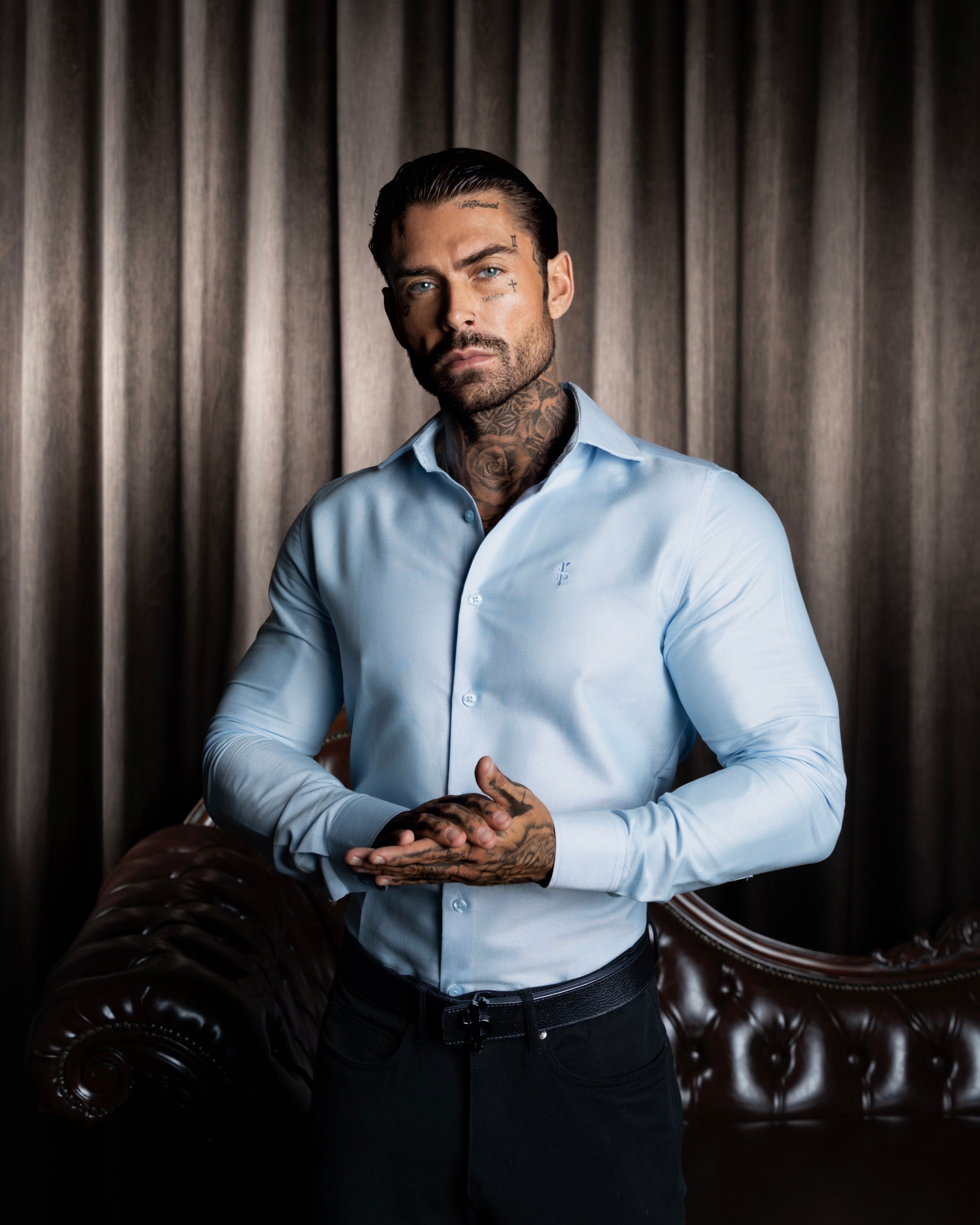 Classic Oxford Touch Long Sleeve Blue with Cutaway Collar - FS1180