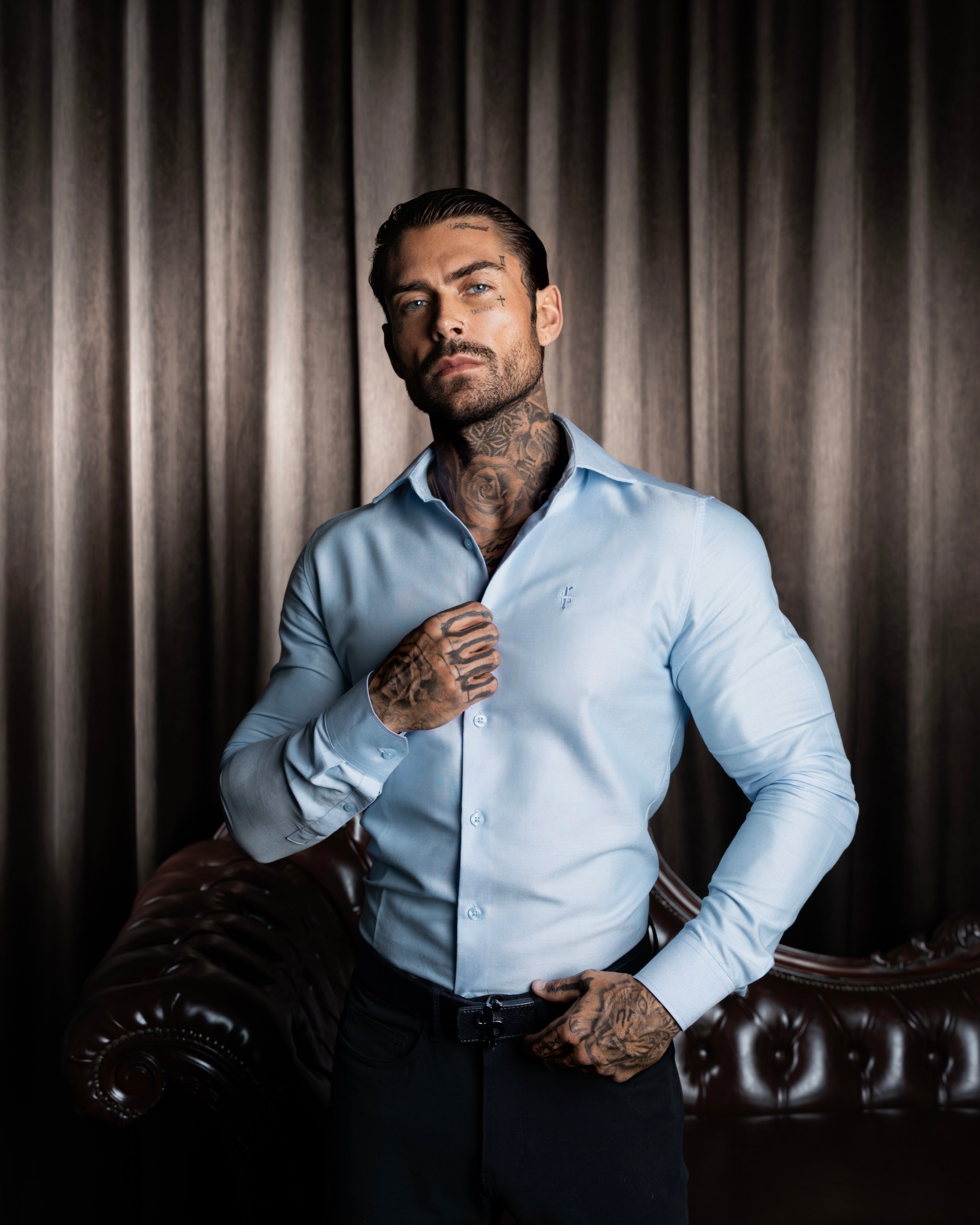 Classic Oxford Touch Long Sleeve Blue with Cutaway Collar - FS1180