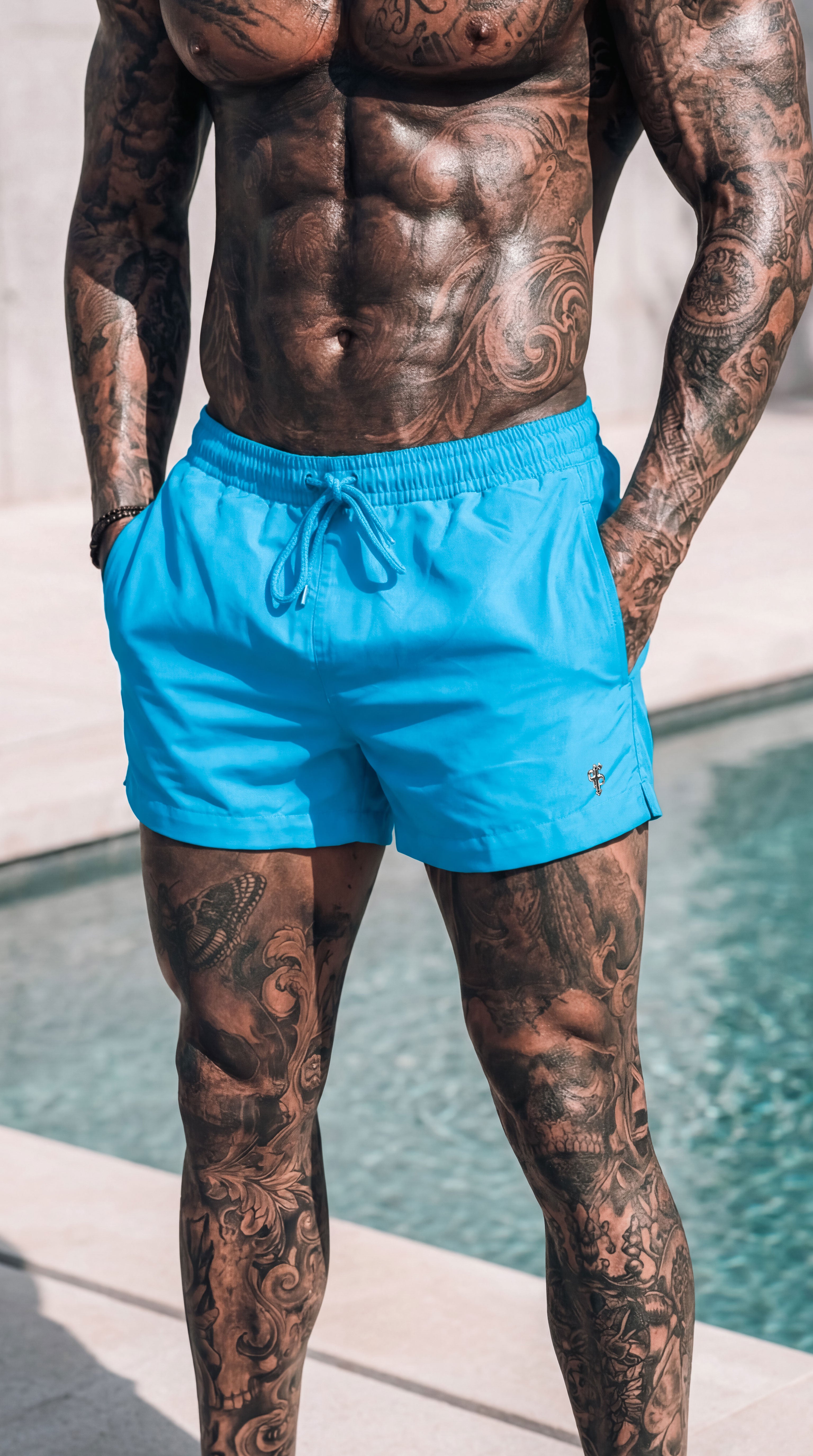 Blaue/silberne Badehose - FSH1321