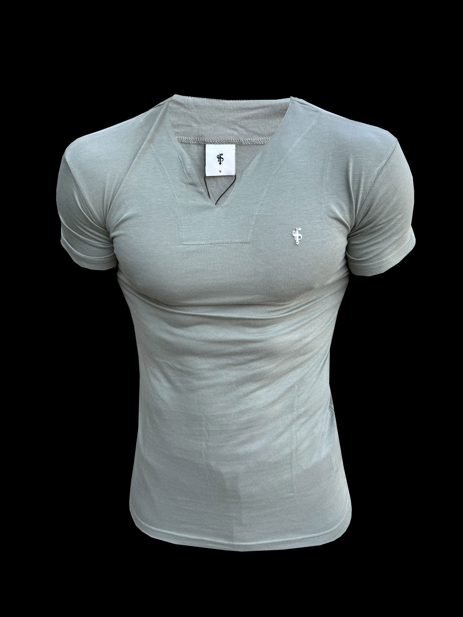 Advanced V-Ausschnitt Bambus Crew Kurzarm Olive - FSH1510