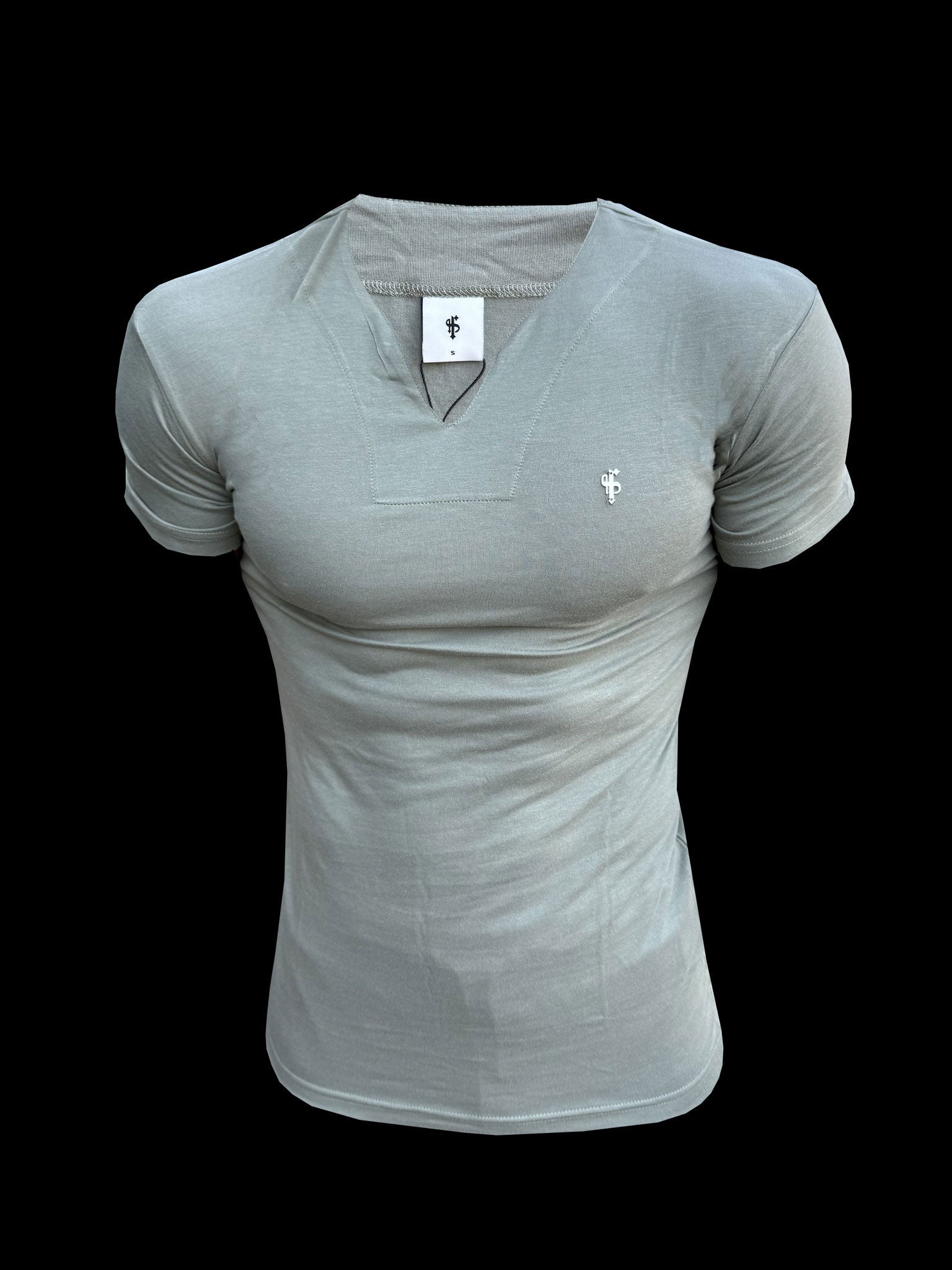 Advanced V-Ausschnitt Bambus Crew Kurzarm Olive - FSH1510