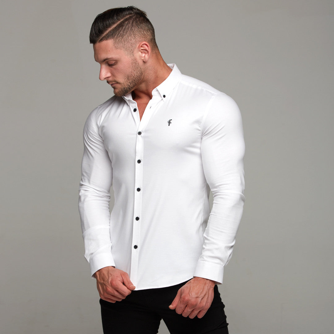 Super Slim Stretch Classic Oxford Weiß - FS300 (VORBESTELLUNG 18. SEPTEMBER)