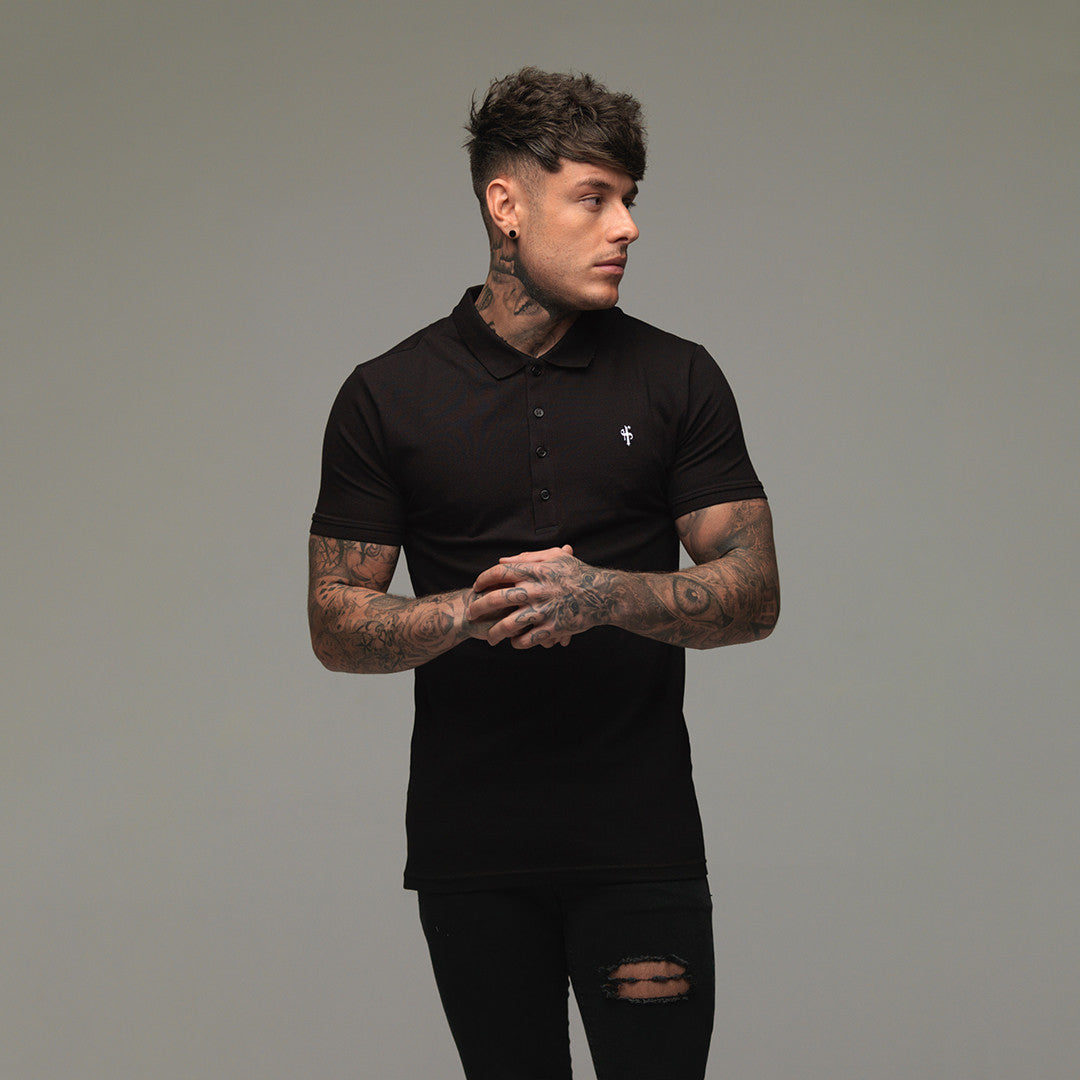 Classic Black Polo Shirt - FSH041