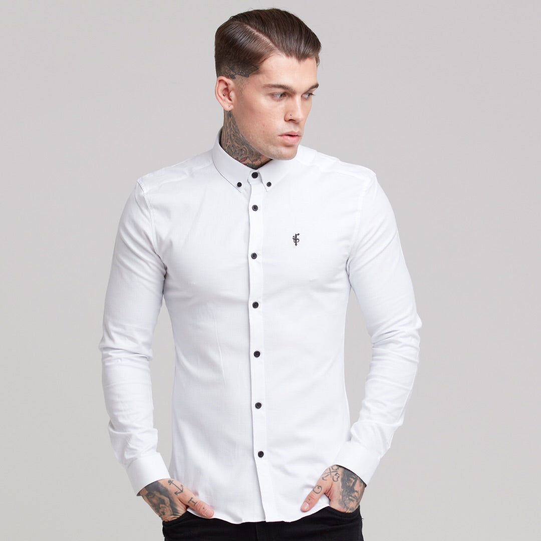 Super Slim Stretch Classic Oxford Weiß - FS300 (VORBESTELLUNG 18. SEPTEMBER)