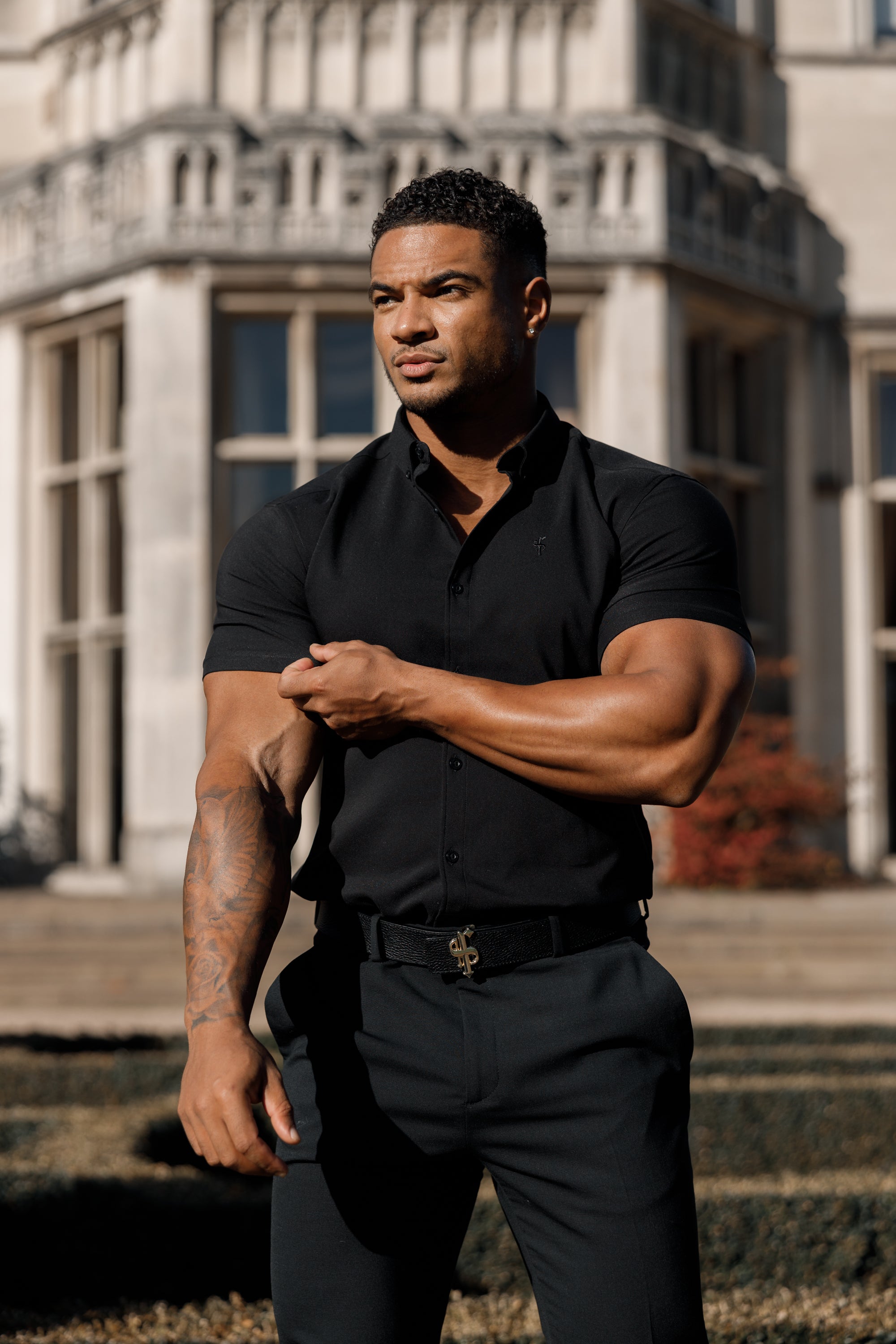 Super Slim Scuba Black Kurzarm Stretch - FS830
