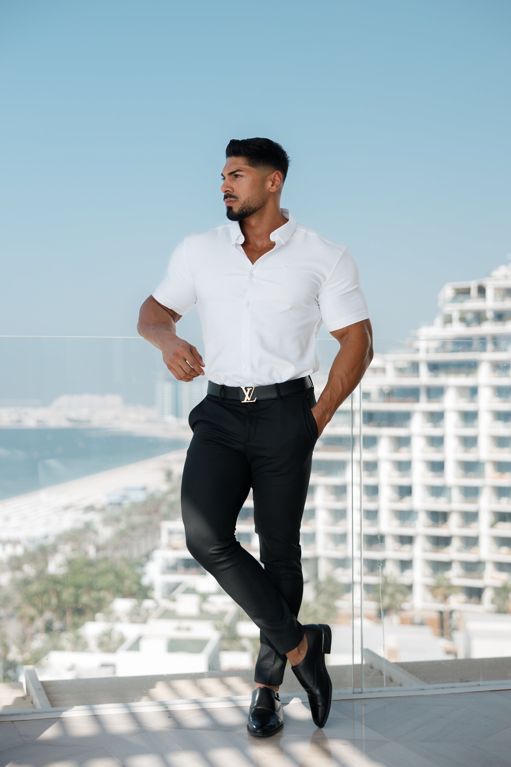 Super Slim Scuba Weiß Kurzarm Stretch - FS828 (VORBESTELLUNG 30. AUGUST)