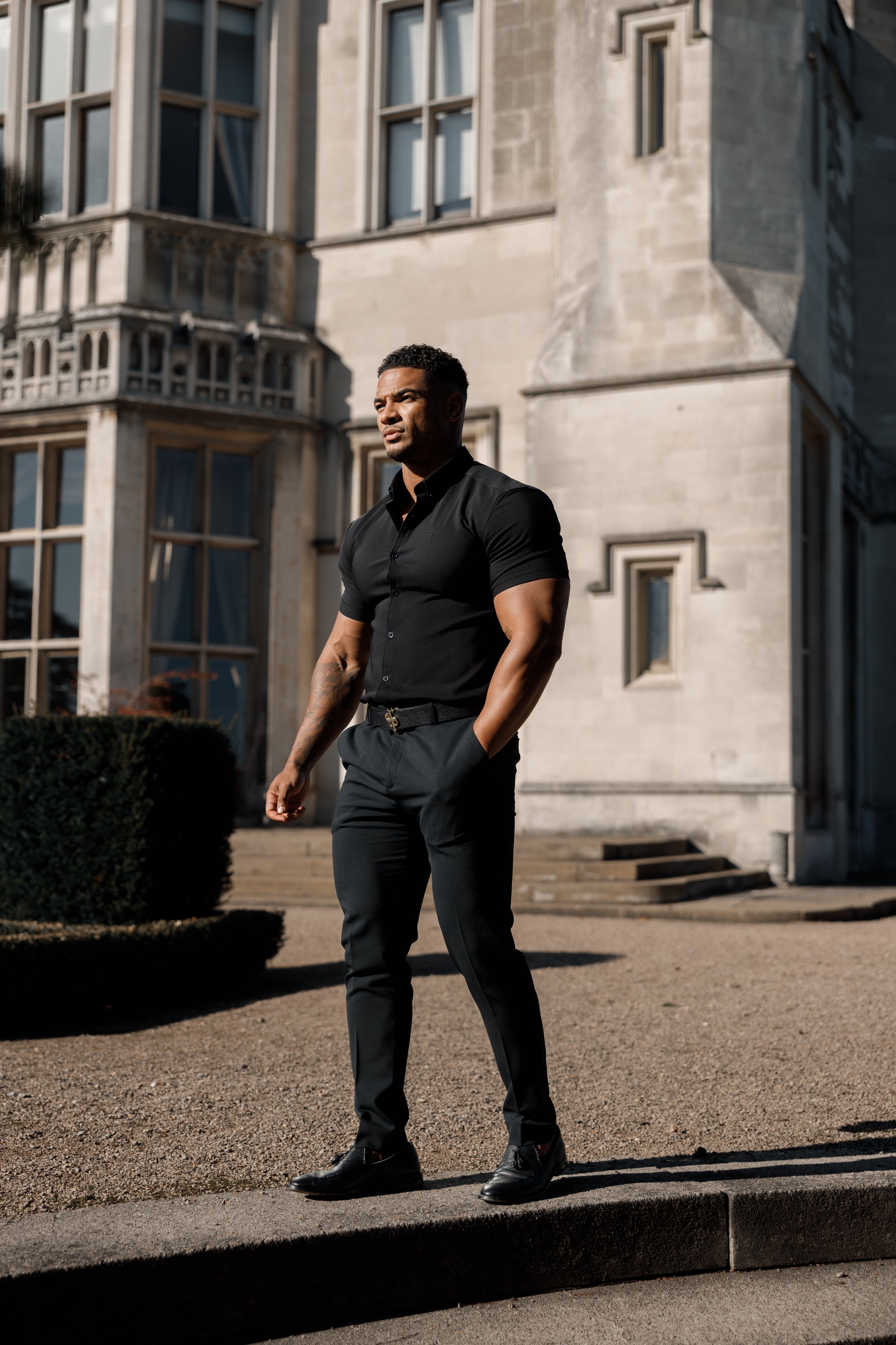 Super Slim Scuba Black Kurzarm Stretch - FS830